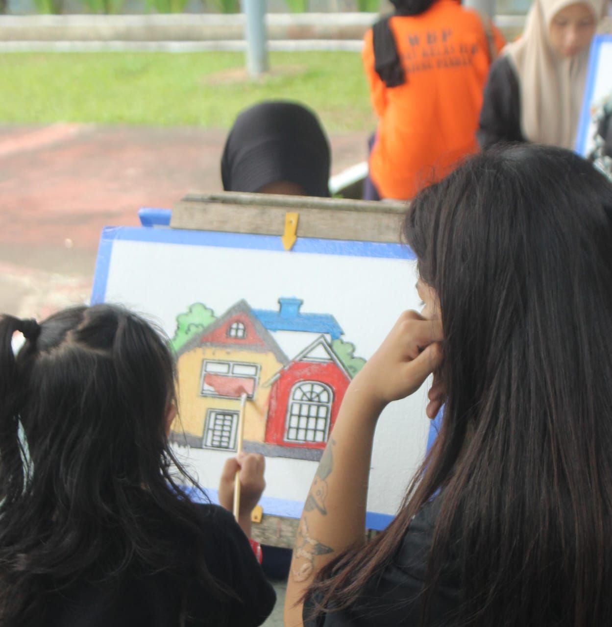 Hari HAN 2025 Lapas Tanjungpandan Undang Anak Warga Binaan Bermain Hotwell dan Mewarnai