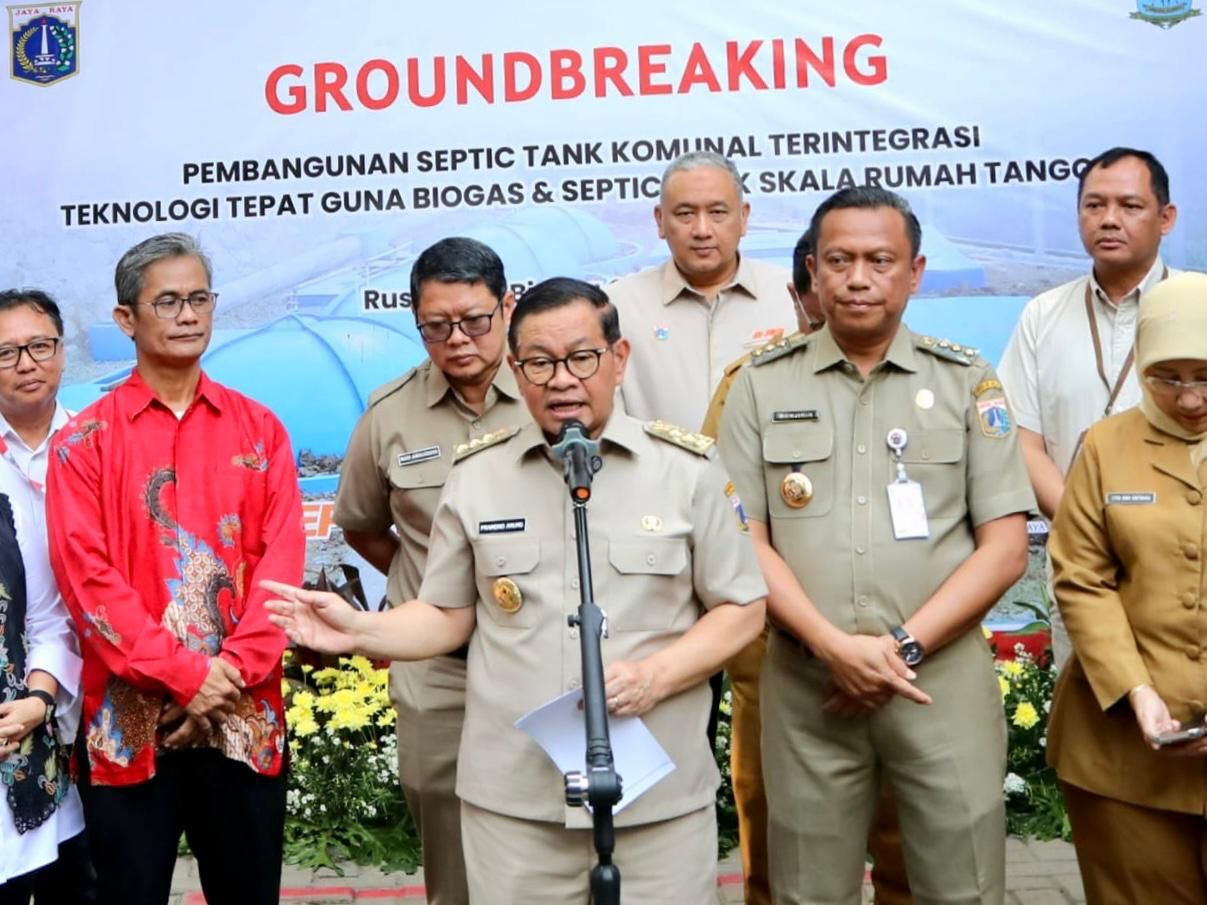 Dorong Perilaku Hidup Bersih, Gubernur Pramono Resmikan Groundbreaking Septic Tank Komunal Terintegrasi
