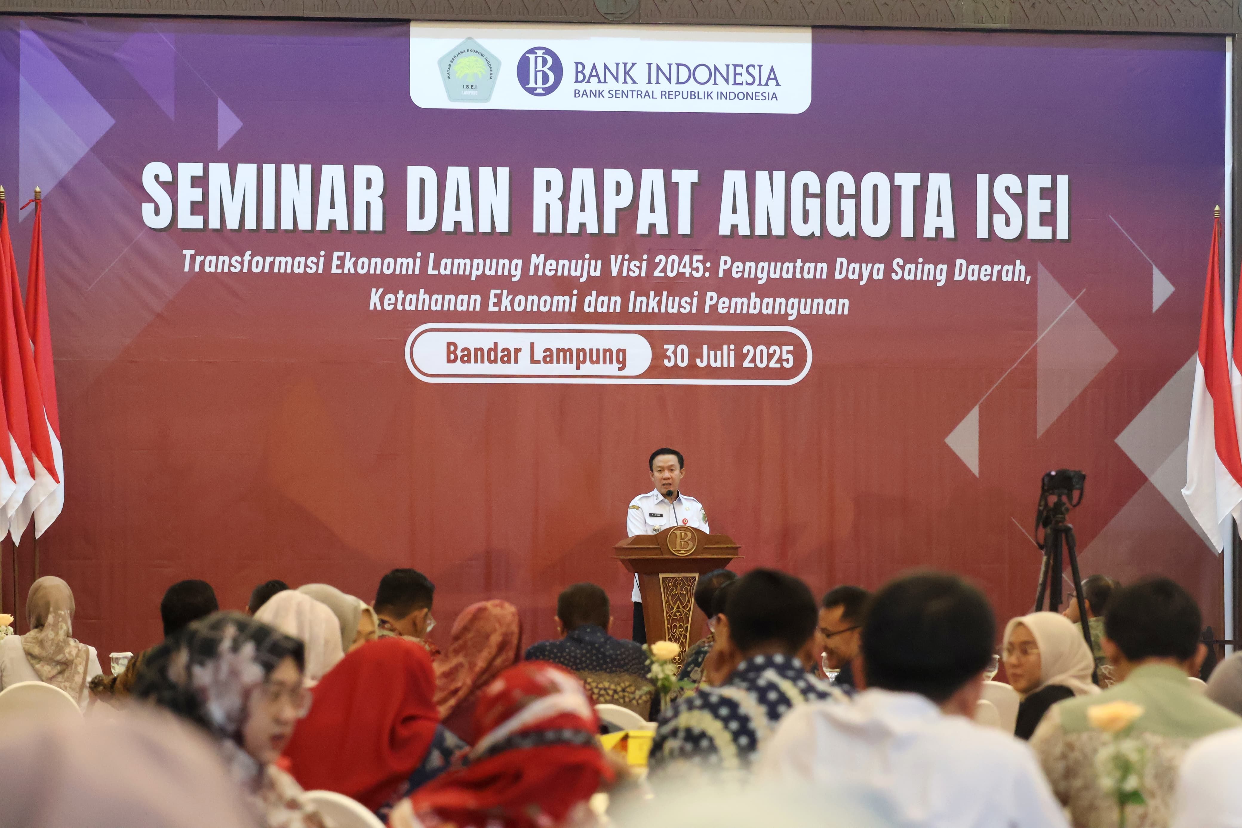 Pemprov Minta Ikatan Sarjana Ekonomi Indonesia (ISEI) Lampung Berkontribusi Dorong Pertumbuhan Ekonomi