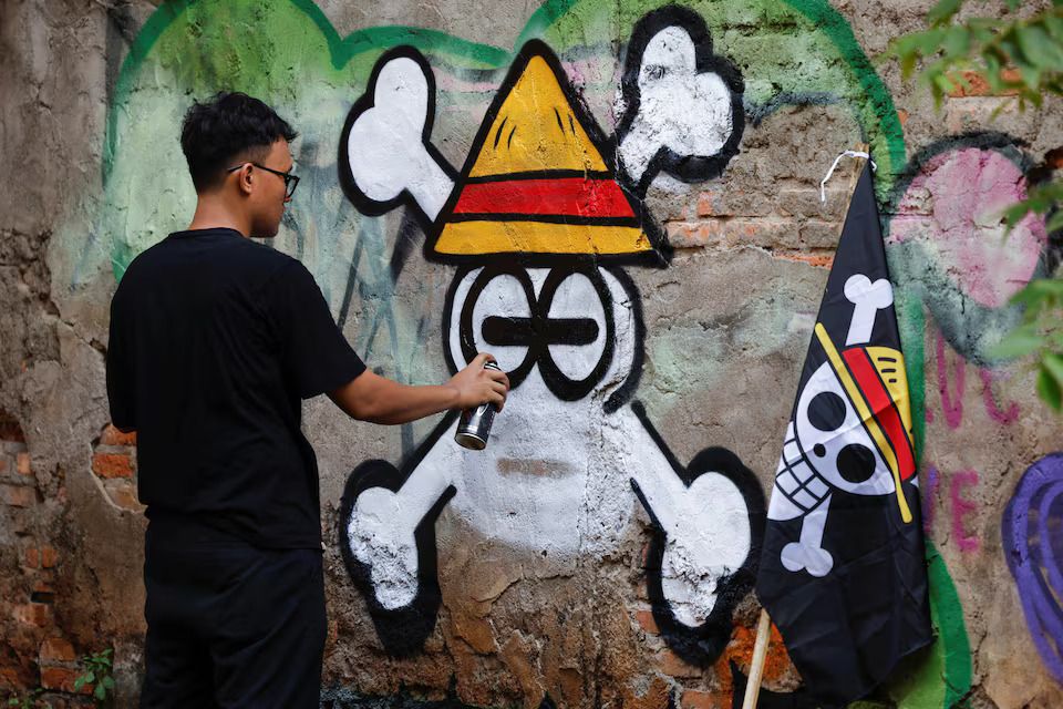 Bendera One Piece Ramai Dikibarkan sebagai Bentuk Protes Mahasiswa dan Seniman di Indonesia