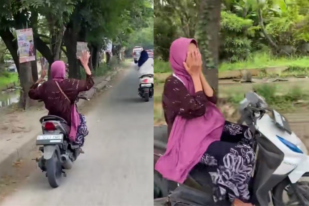 Viral! Aksi Nenek Santai Lepas Tangan Naik Motor di Jalan Raya, Netizen : The Real Ras Terkuat di Bumi