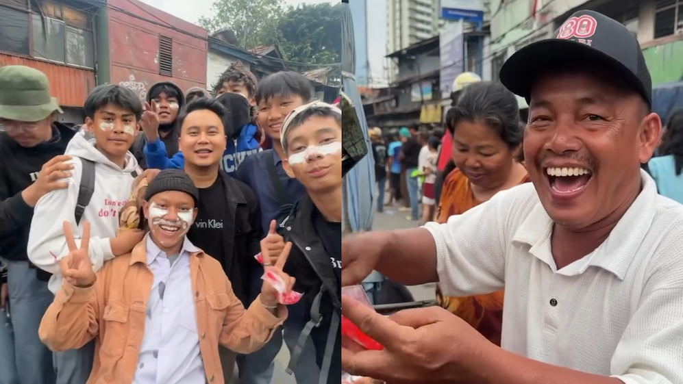 Donny Ramadhan Borong Dagangan Pak Mardi Penjual Kolang-Kaling di Tengah Demo, Bayar Rp1 Juta