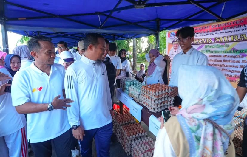 Ribuan Warga Bone Ikuti Jalan Sehat Anti Mager, Gubernur Sulsel Hadir Langsung