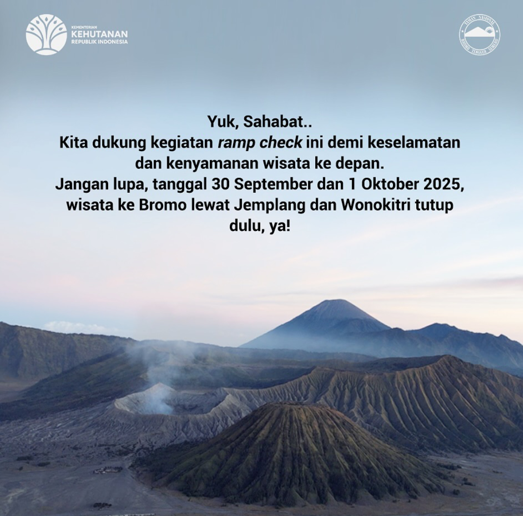 Ramp Check Jip Wisata, Jalur Bromo via Jemplang dan Wonokitri Ditutup Sementara