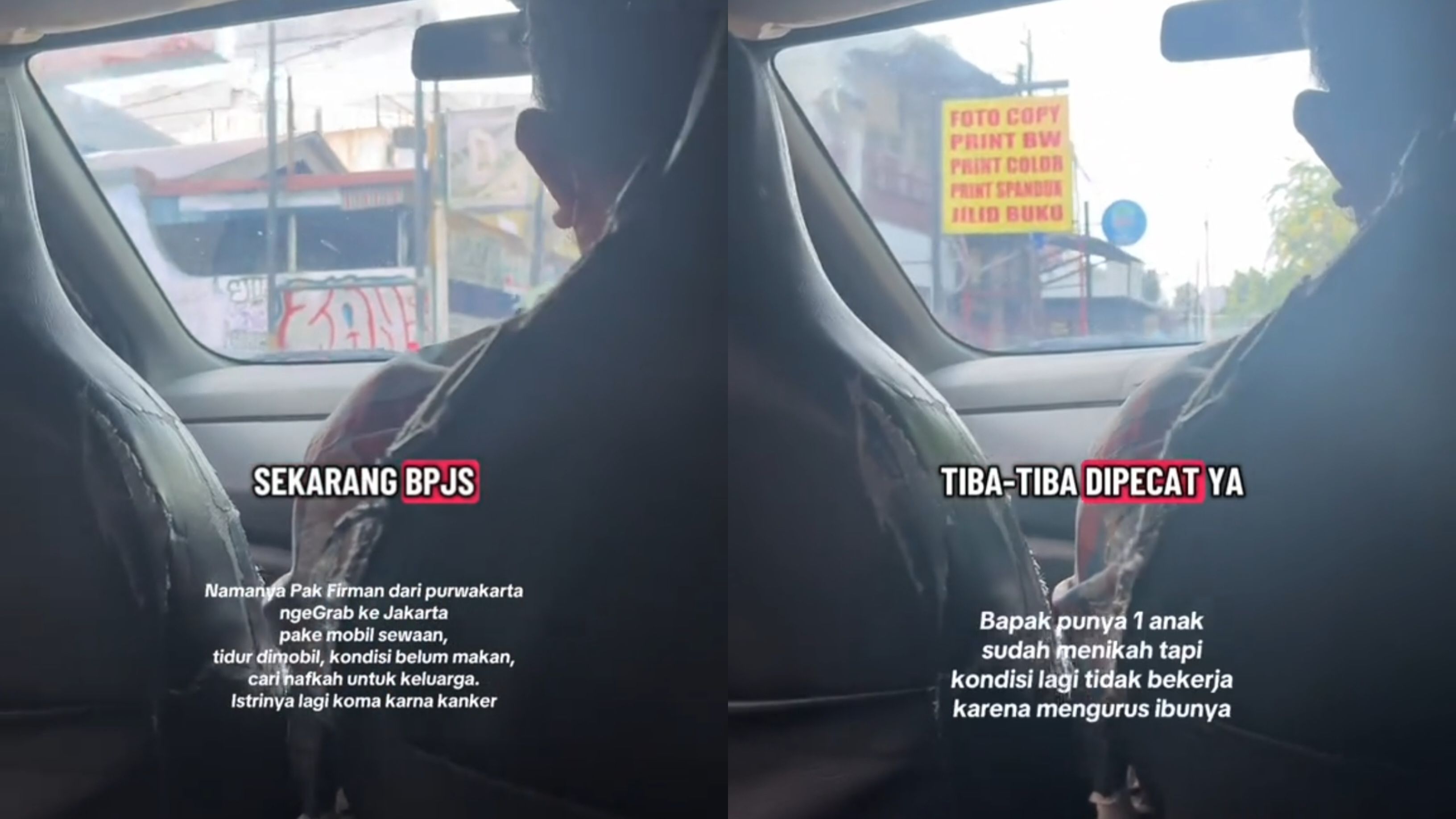 Kisah Haru Driver Grab Asal Purwakarta: Istri Koma Kena Kanker, Tidur di Mobil Sambil Cari Nafkah