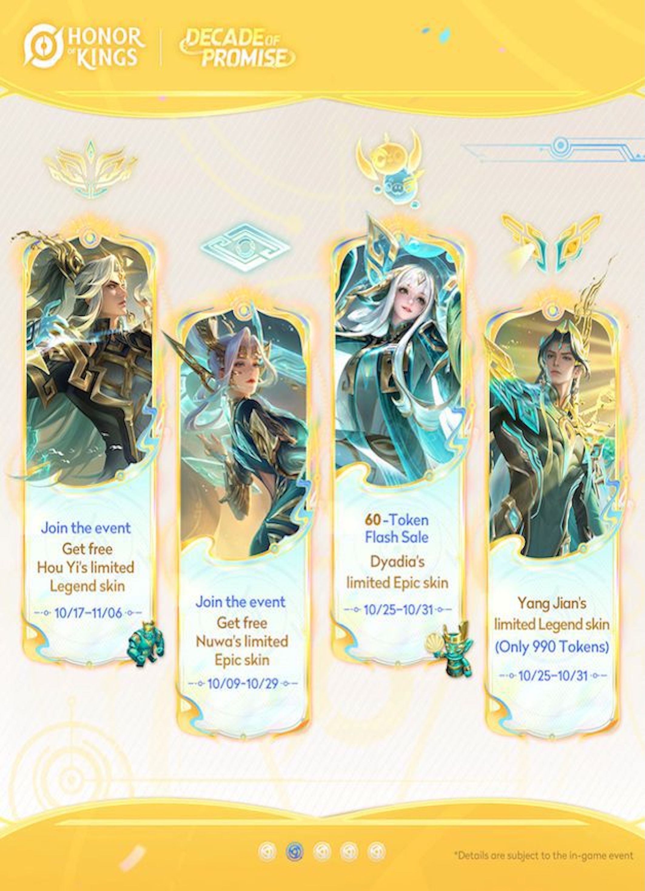 Honor of Kings Bagi-Bagi Skin dan Hero Gratis di Event Decade of Promise!