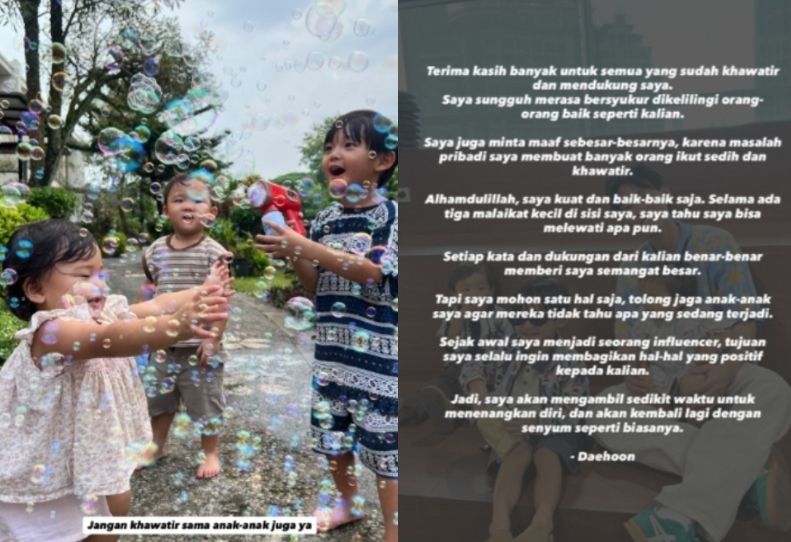 Na Daehoon Buka Suara, Minta Publlik Jaga Anak-anaknya dari Isu Perselingkuhan Jule