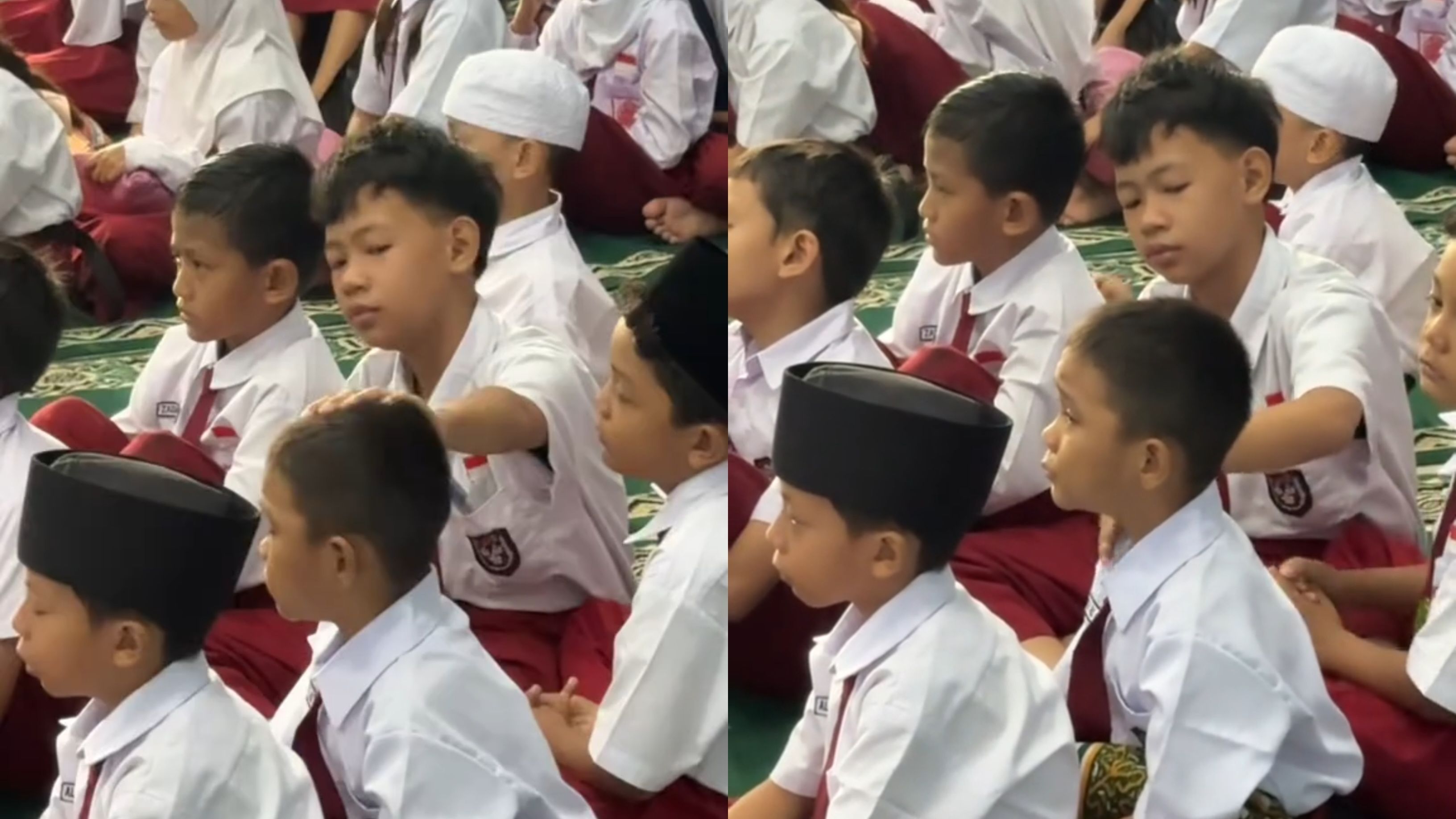 Tersentuh! Siswa SD Nangis Dengar Dongeng Orang Tua, Aksi Temannya Bikin Netizen Terharu