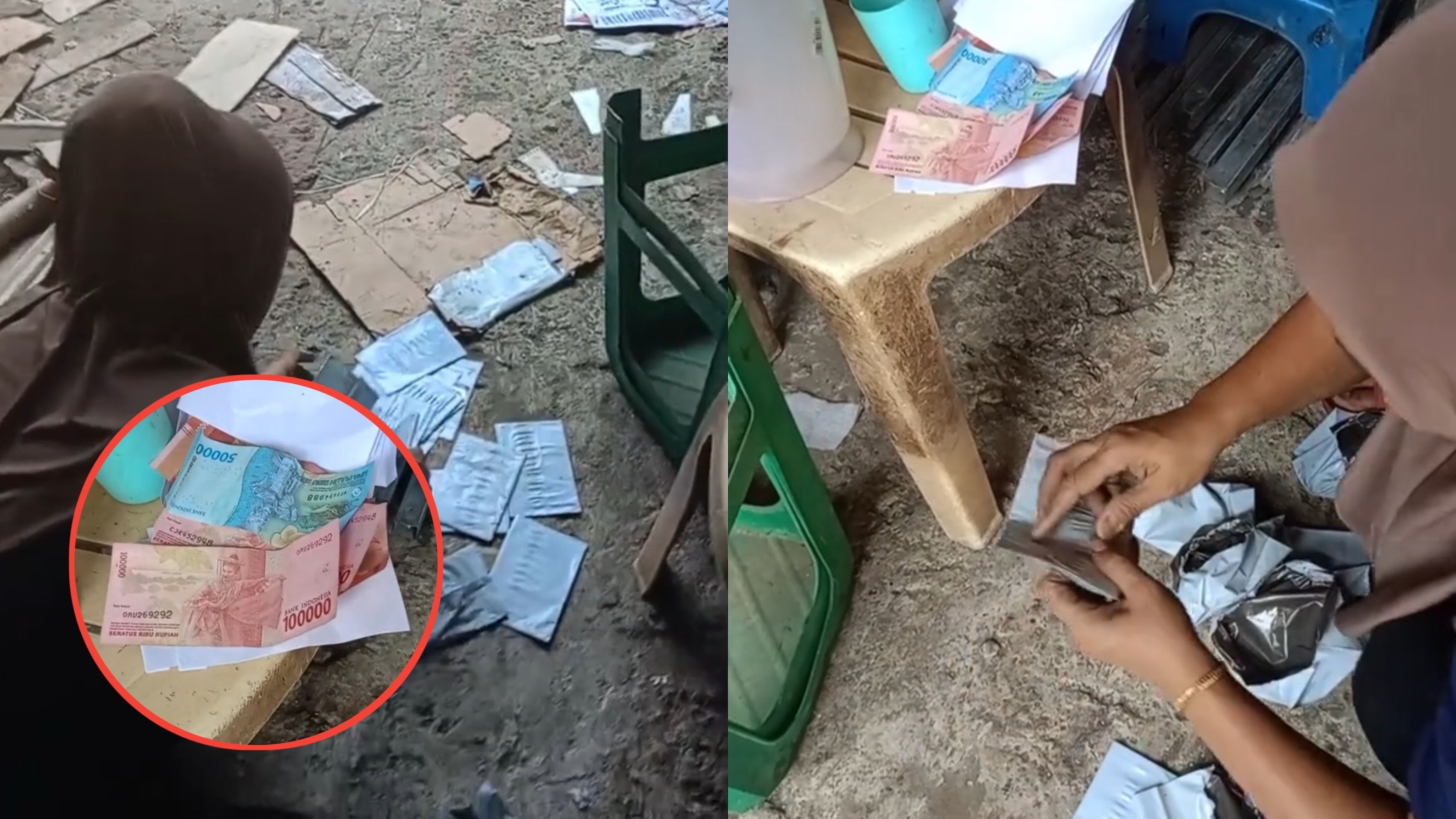 Rezeki Tak Disangka, Ibu Ini Temukan Tumpukan Amplop Berisi Uang