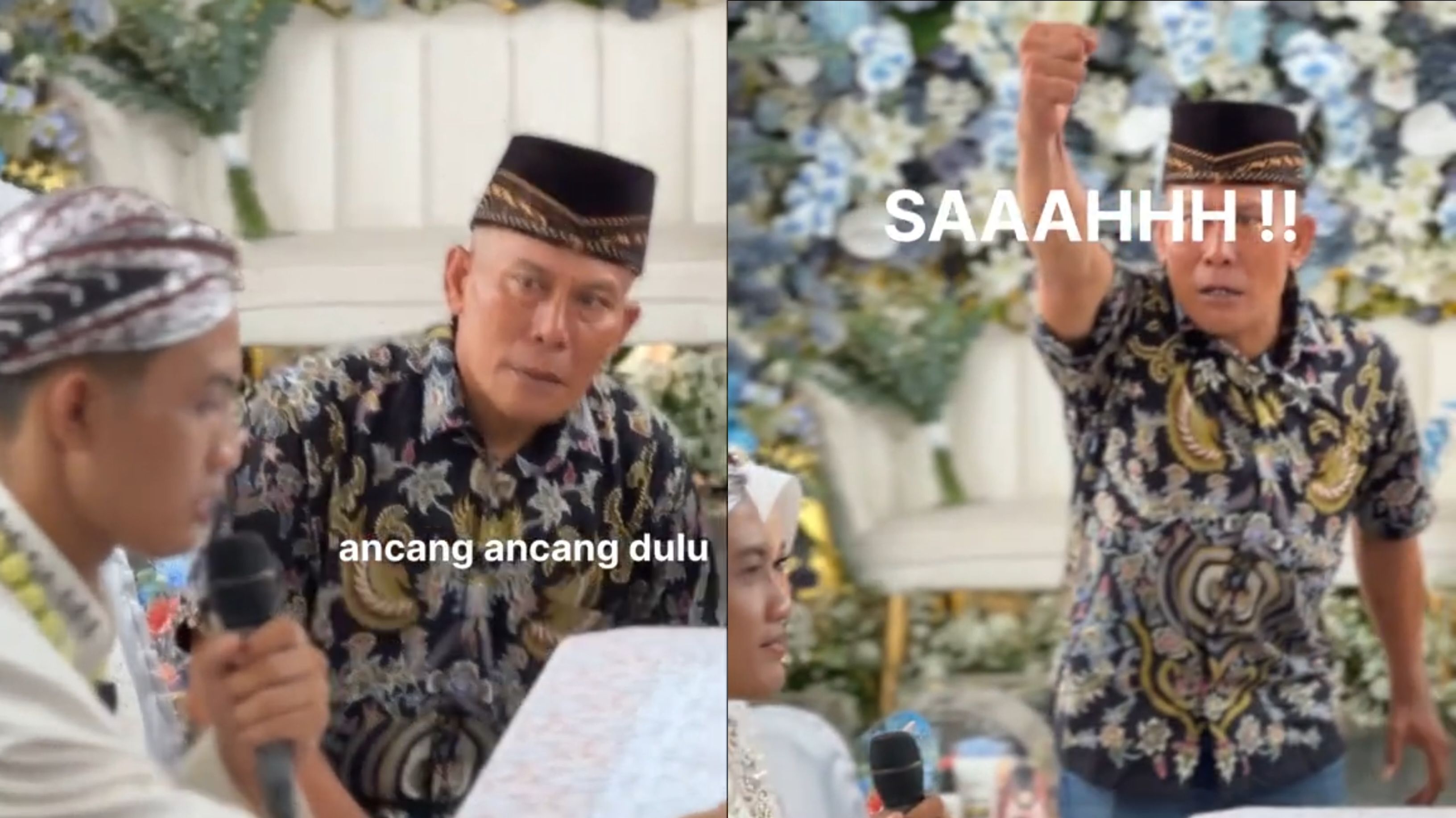 Aksi Saksi Pernikahan Ini Bikin Ngakak, Teriak “Sah!” Sambil Selebrasi Layaknya Gol!