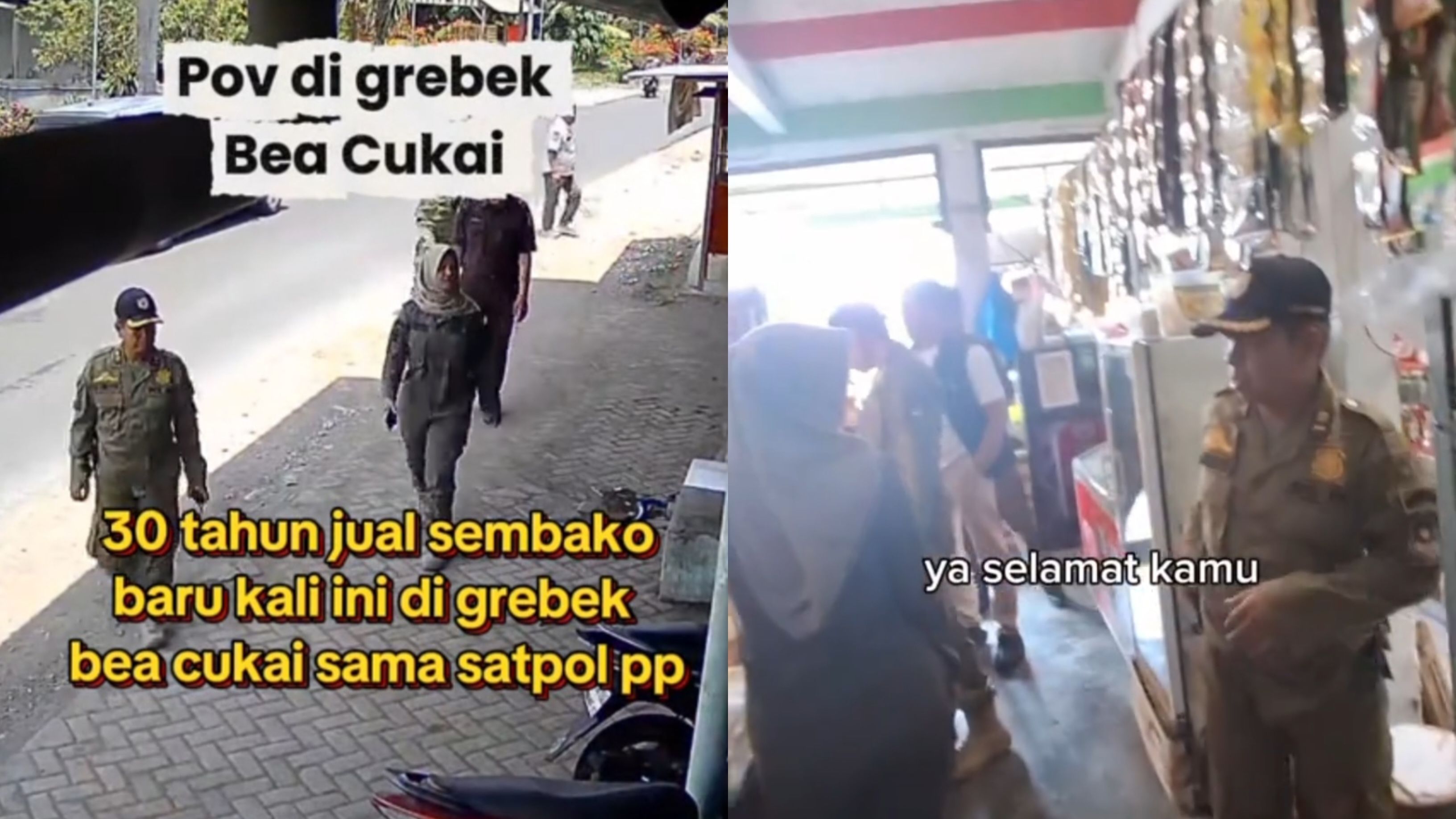 Viral! Bea Cukai dan Satpol PP Razia Warung Kecil, Pemilik Kaget: “Baru Kali Ini Selama 30 Tahun Jualan”