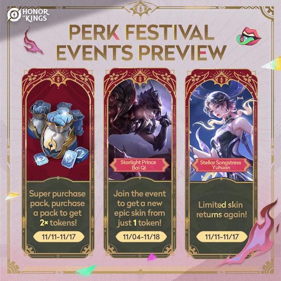 Honor of Kings Bagi-Bagi Skin Epic Bai Qi dan Limited Yuhuan!