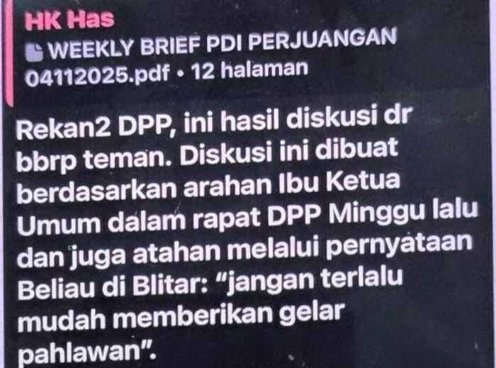 Viral Hasto Ajak Pihak Eksternal Partai Tolak Gelar Pahlawan untuk Soeharto