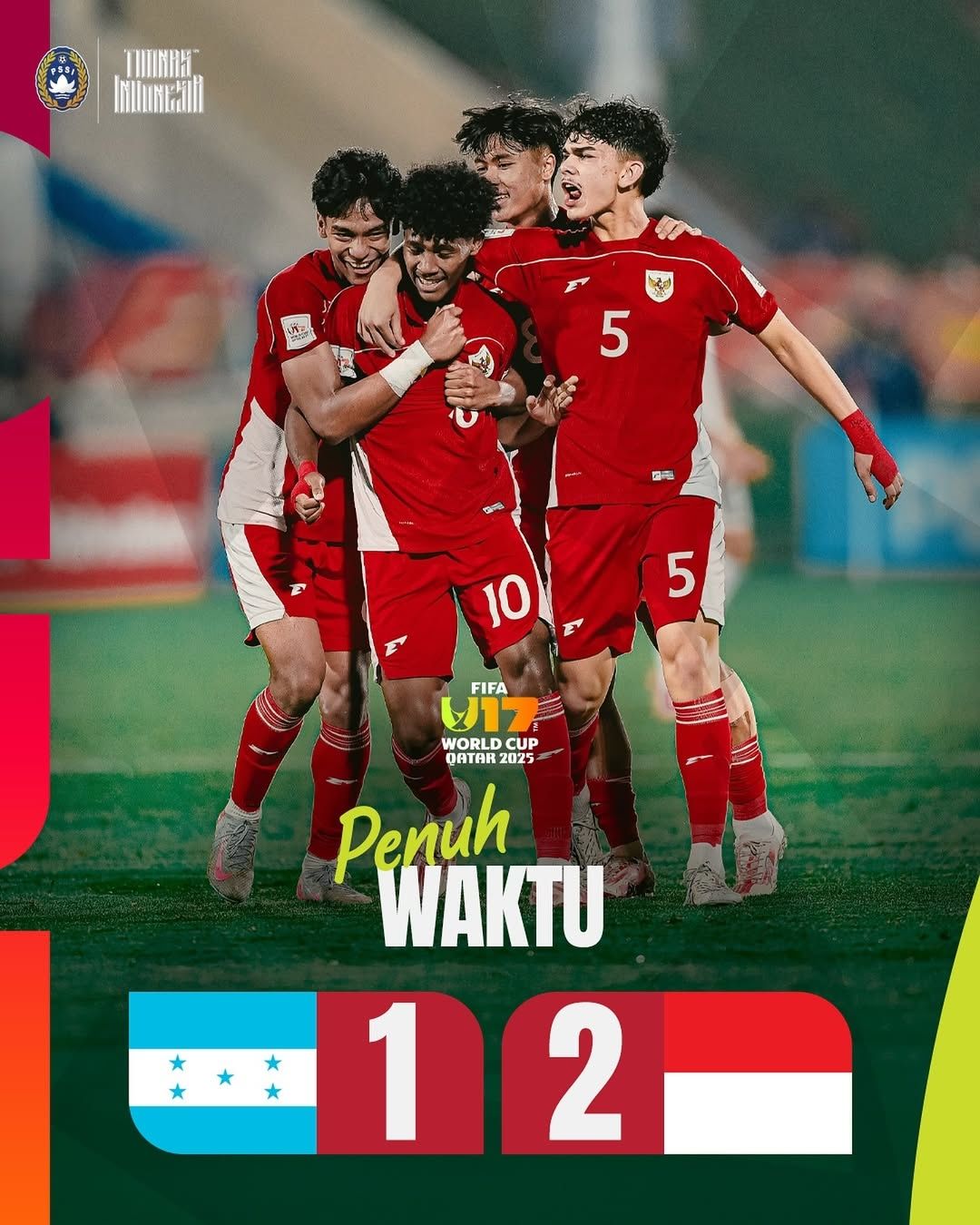 Usai Kalahkan Honduras 2-1, Indonesia U-17 Masih Punya Peluang Lolos ke Babak 32 Besar Piala Dunia U-17 2025