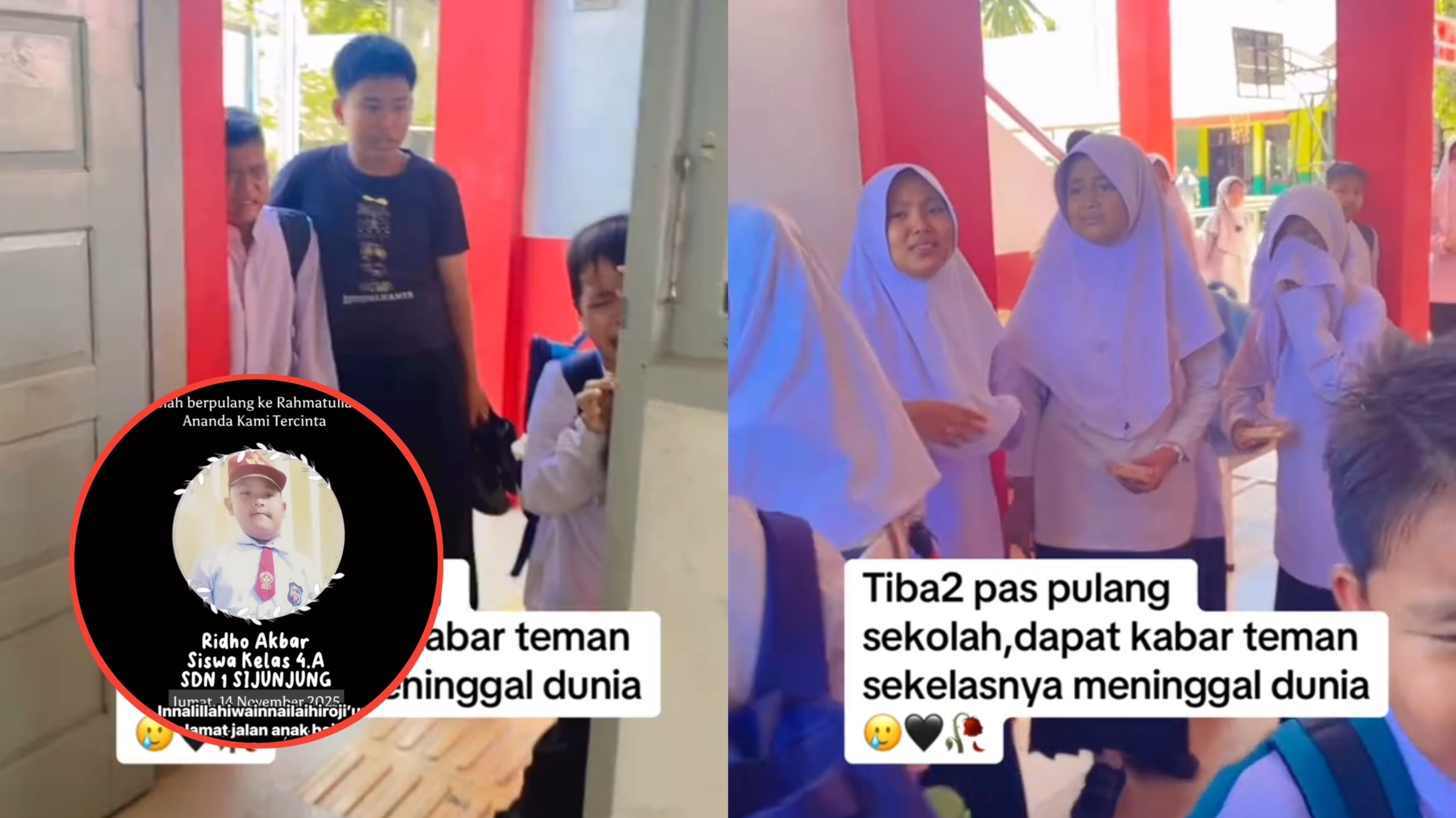 Isak Tangis Anak-Anak SDN 1 Sijunjung Pecah Saat Pulang Sekolah Usai Dapat Kabar Temannya Meninggal Dunia