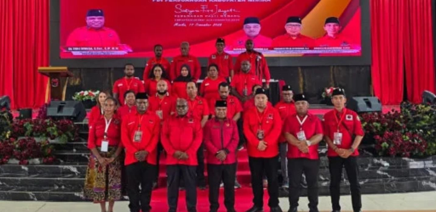 Adrian Andhika Thie Terpilih Pimpin DPC PDIP Mimika 2025–2030, Konfercab Berjalan Dinamis dan Penuh Kehadiran Tokoh Penting