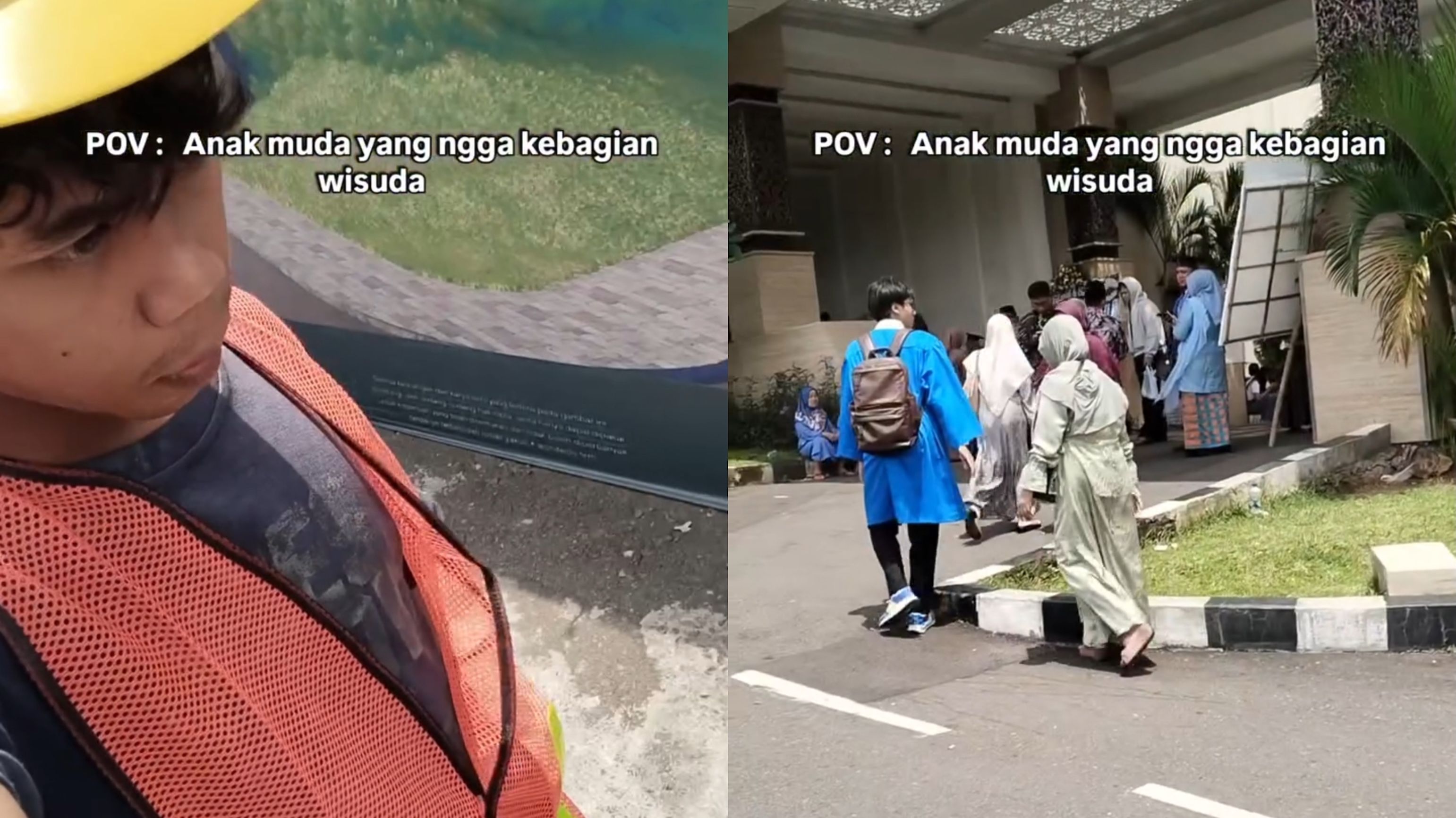 Pekerja Konstruksi Terhenti Lihat Wisuda, Ungkap Ingin Jadi Sarjana