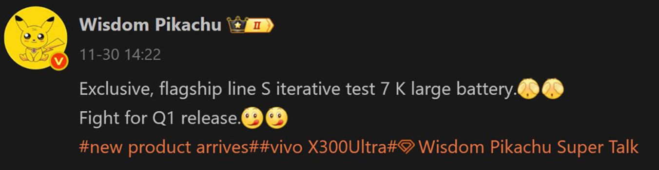 Vivo X300s Meluncur dengan Kapasitas Baterai Lebih Besar, Siap Temani Hari Tanpa Powerbank