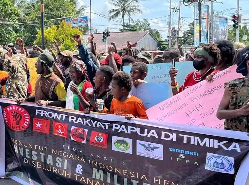 Long March Merah di Mimika: FRP Serahkan 57 Tuntutan HAM ke DPRK