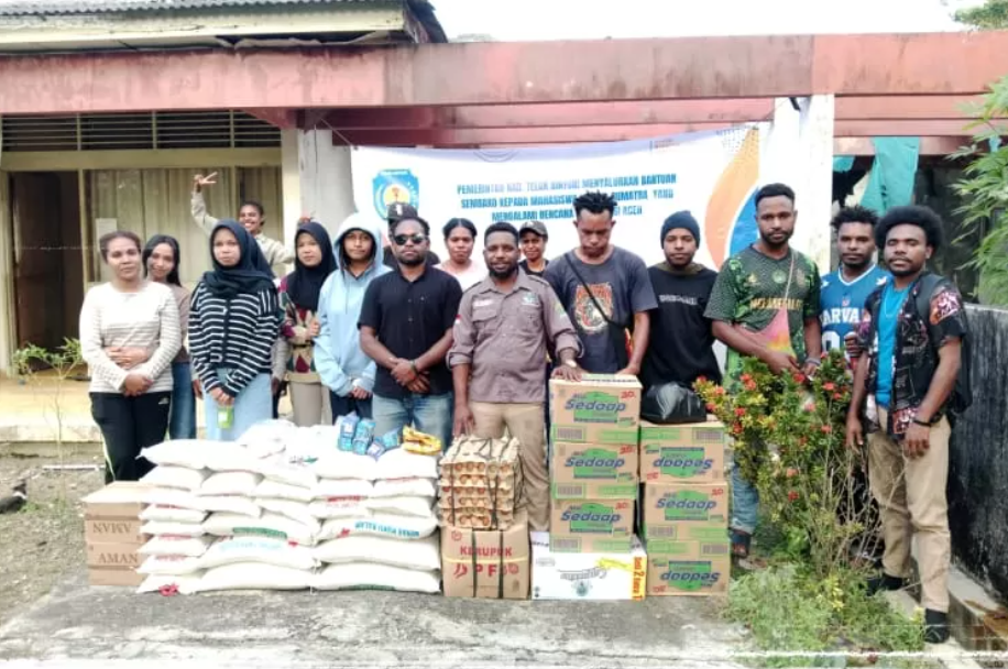 Mahasiswa Papua di Aceh Utara Dapat Bantuan Sembako, Bupati Teluk Bintuni Disebut Tunjukkan Empati Bencana