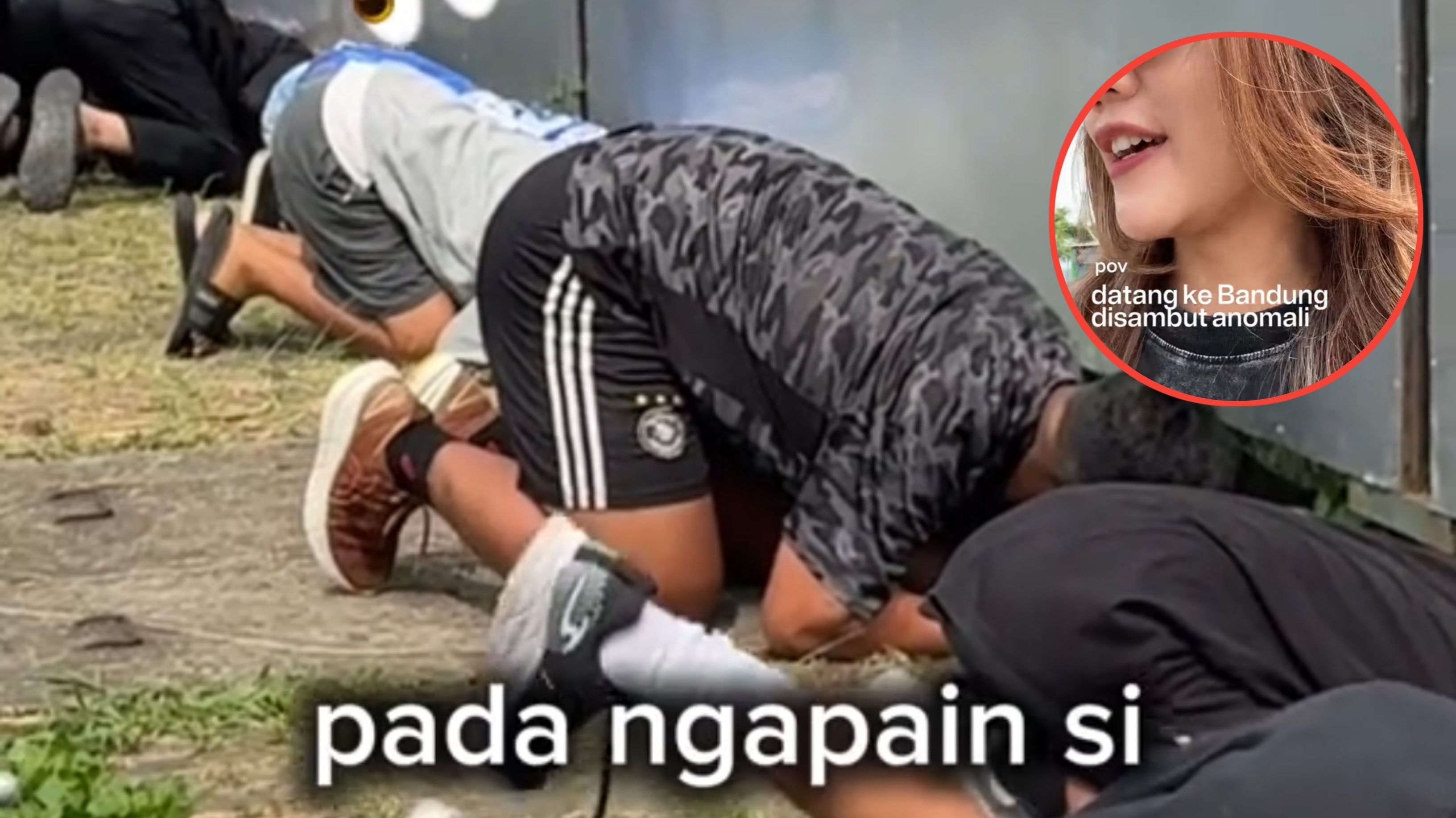 Cewek Ini Kaget Lihat Banyak Bocil Ngintip di Bandung, Ternyata Ada Pemain Persib Bandung Sedang Latihan