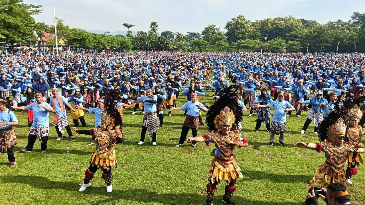 4444 Orang ASN Di Boyolali Pecahkan Rekor MURI Menari Gemati Secara Kolosal