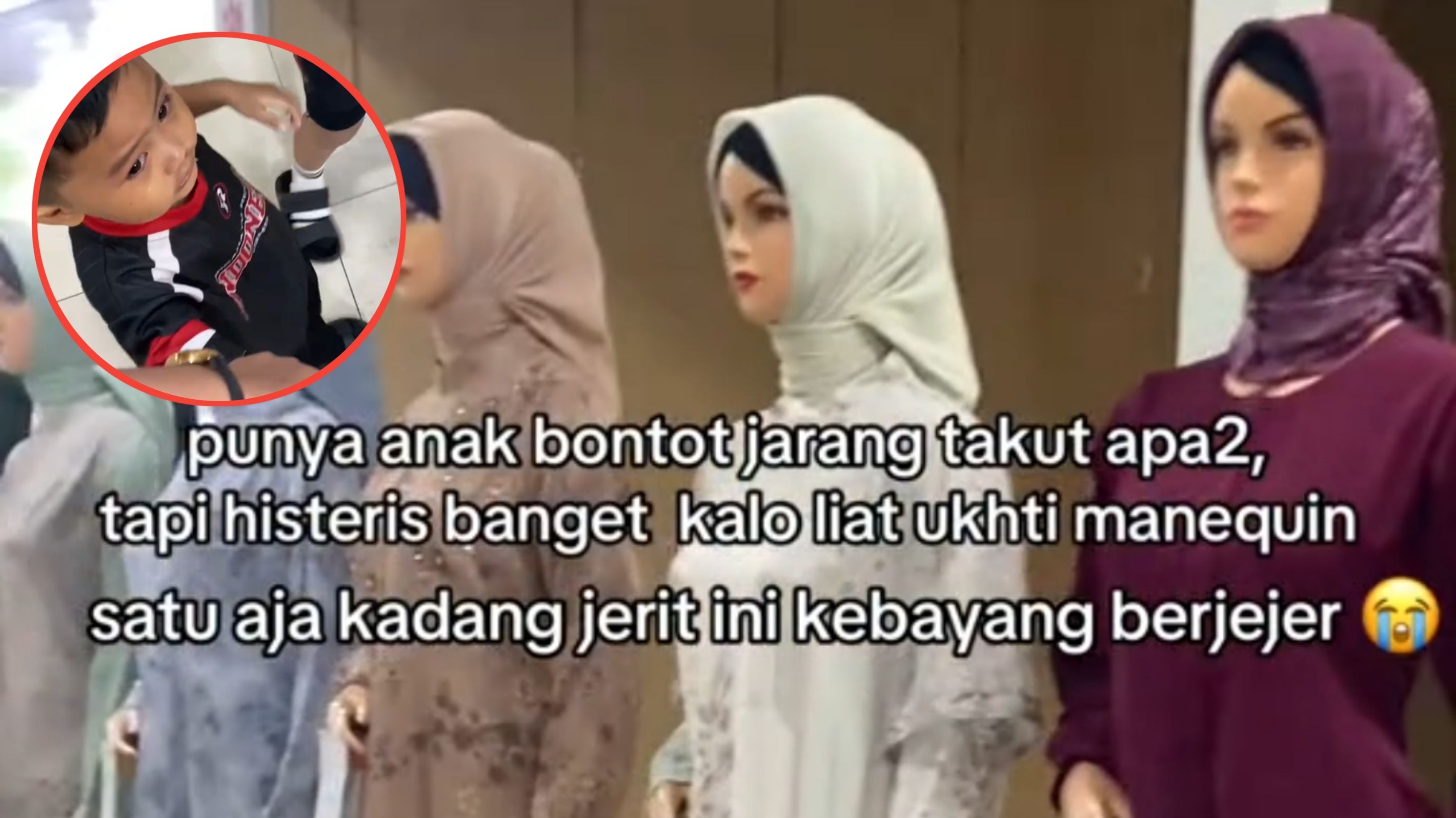 Anak Bungsu Mendadak Histeris Saat Bertemu Ukhti Mannequin, Reaksi Keluarga Bikin Gemas