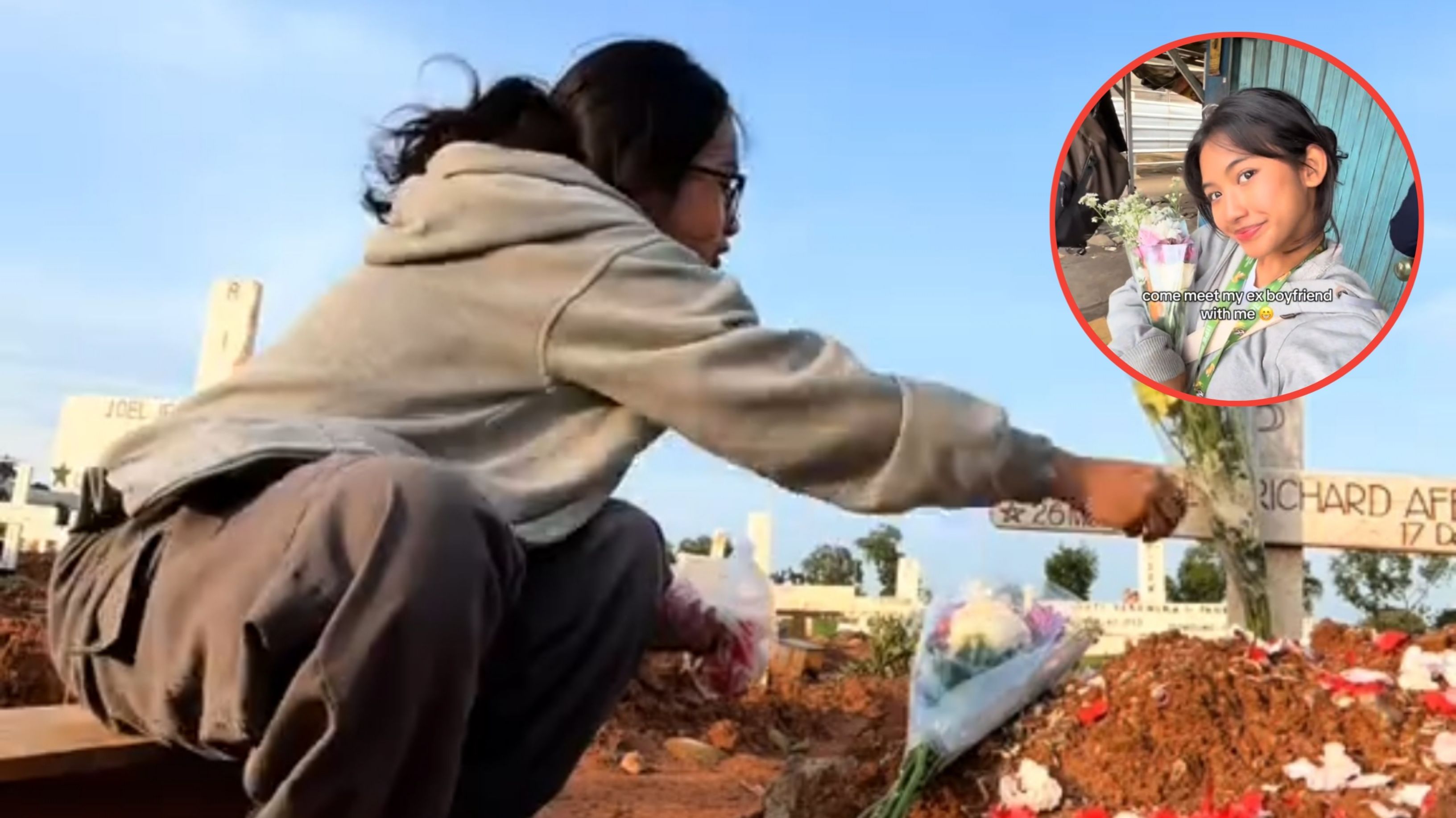 Jarak Tak Lagi Membatasi, Cewek Ini Datangi Makam Mantan Cowoknya yang Telah Meninggal dan Bikin Haru Warganet