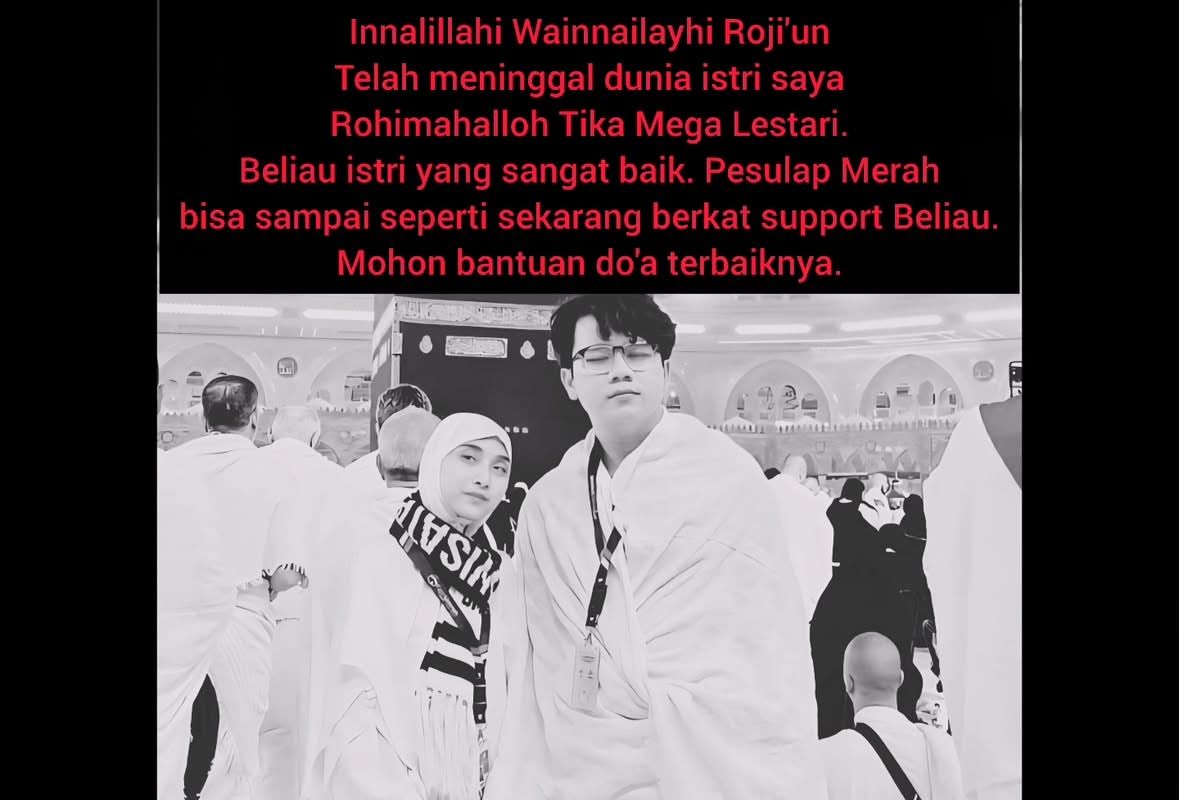 Kabar Duka! Istri Pesulap Merah Tika Mega Lestari Meninggal Dunia
