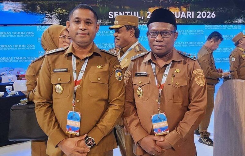 Bupati dan Wakil Bupati Teluk Bintuni Hadiri Rakornas Pemerintah Pusat dan Daerah 2026 di Sentul