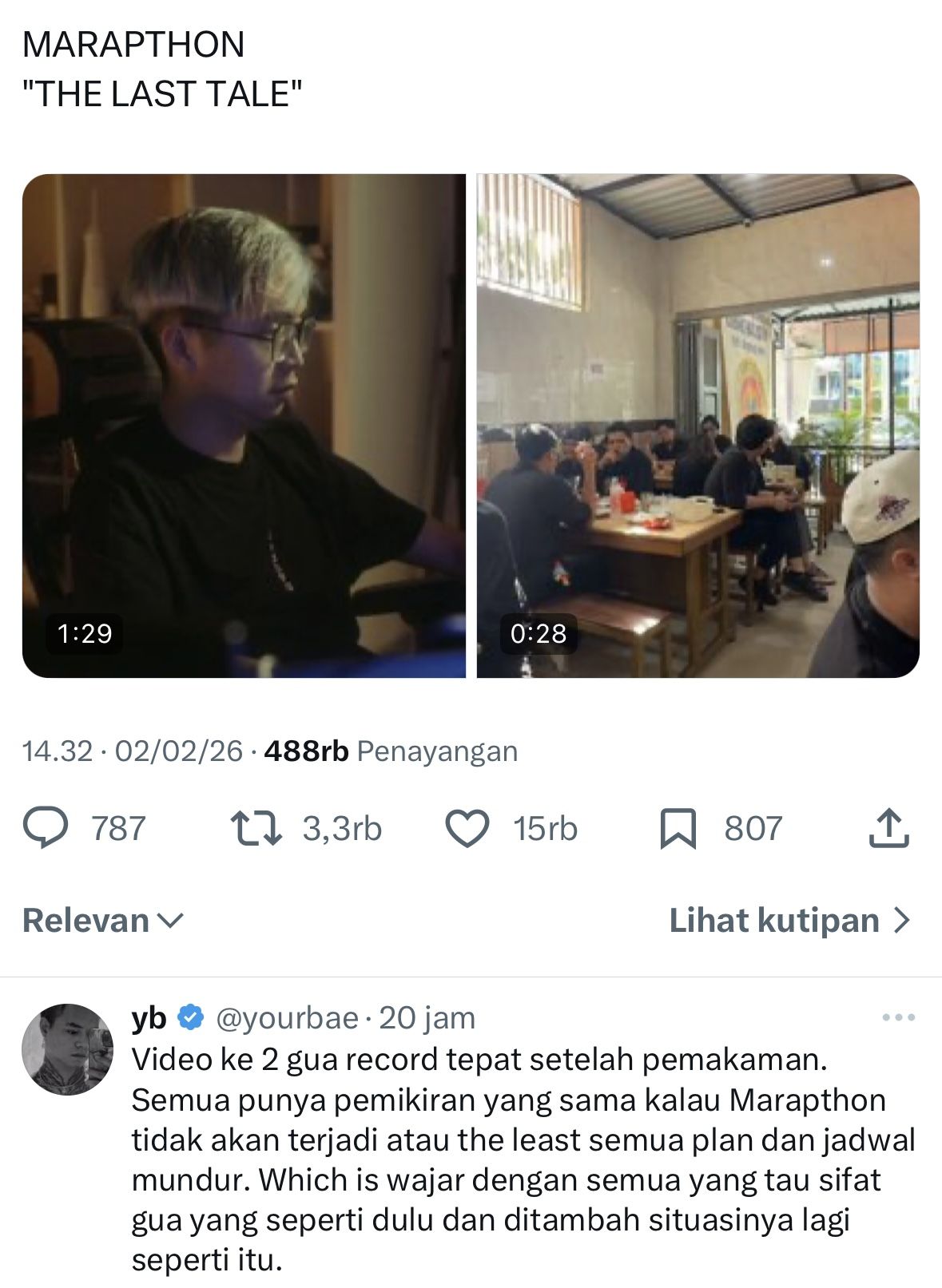Reza Arap Umumkan Marapthon Season 3 The Last Tale Tayang 8 Februari