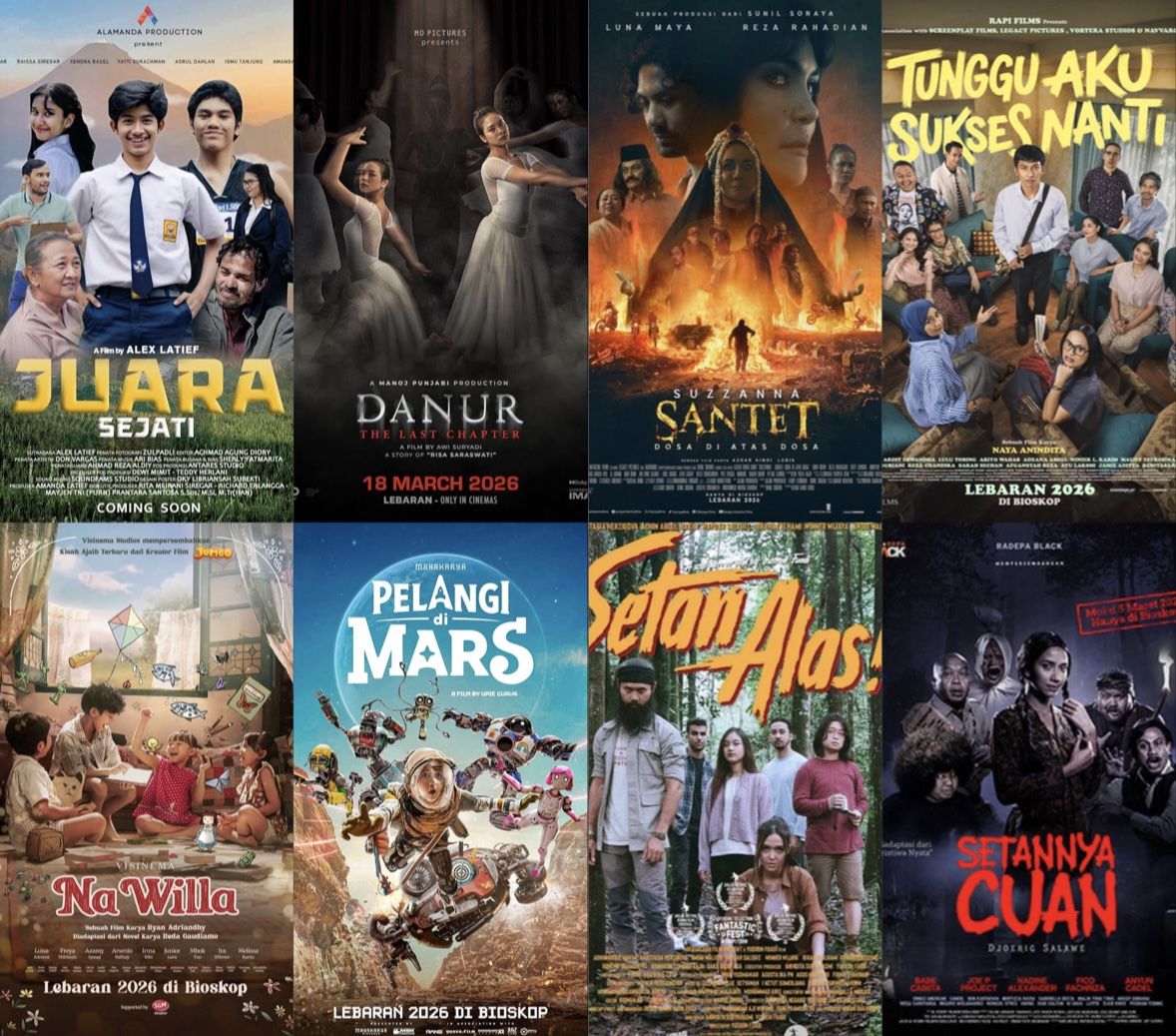 9 Daftar Film Indonesia Tayang Maret 2026: dari Juara Sejati hingga Tunggu Aku Sukses Nanti