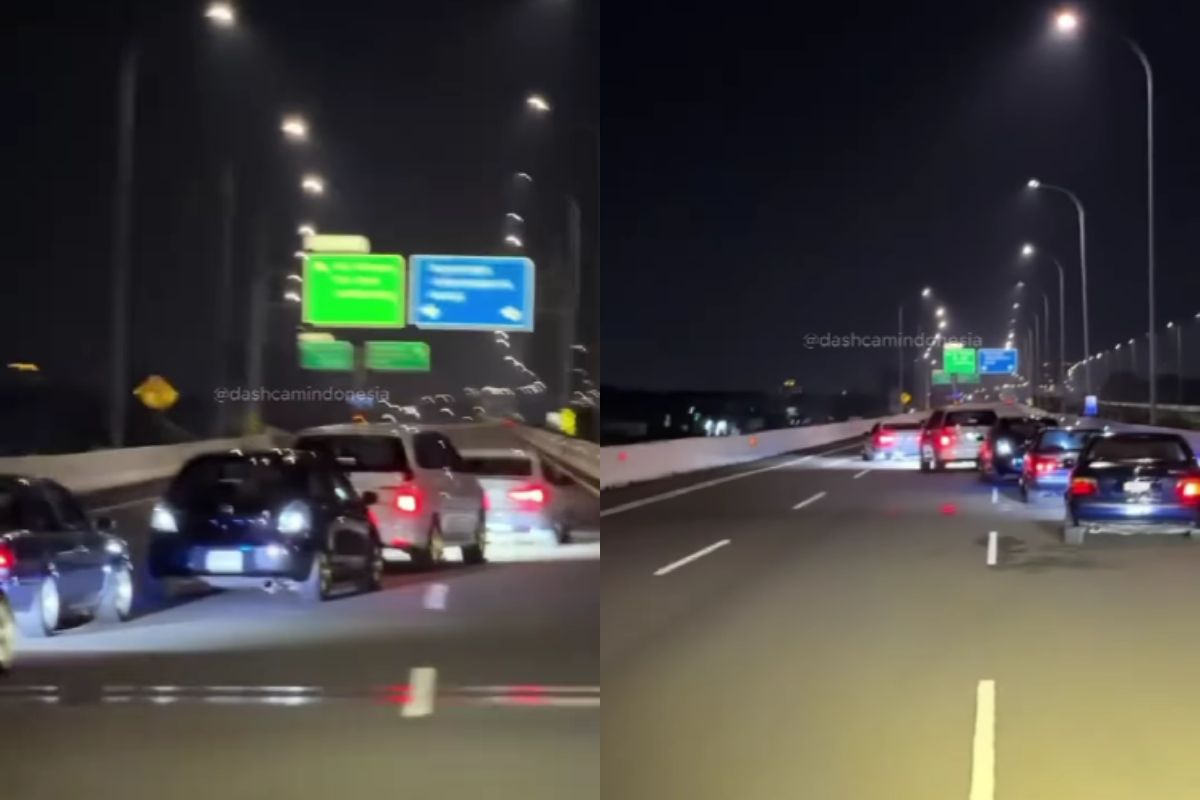 Ditemukan Polisi, Seluruh Pemobil Viral yang Berjalan Zig Zag di Tol Becakayu Kini Minta Maaf
