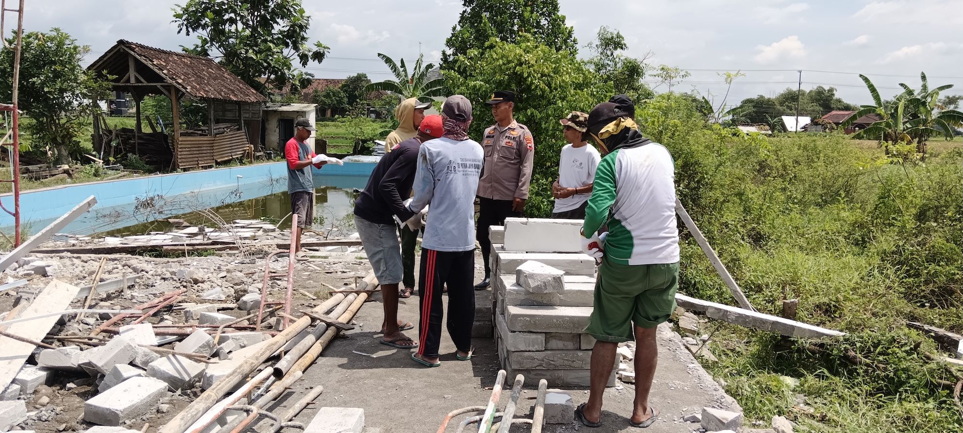 Bangunan Untuk SPPG di Klaten Roboh Terkena Angin Puting Beliung