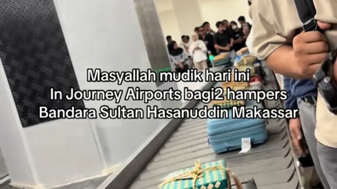 Bikin Kaget Pemudik, Bandara Sultan Hasanuddin Bagi-Bagi Hampers