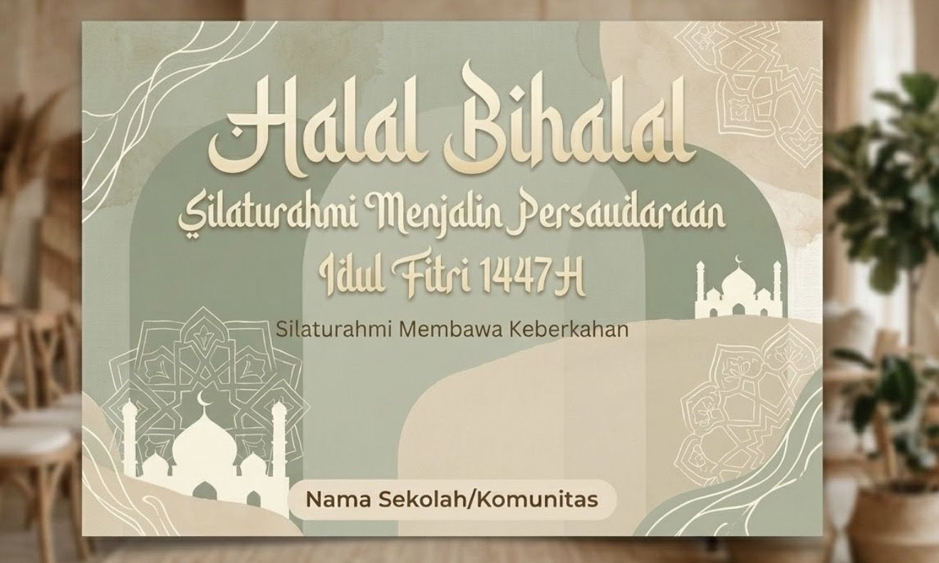 Deretan Inspirasi Desain Background Halal Bihalal Keren, Estetik dan Elegan, Mana Favoritmu?