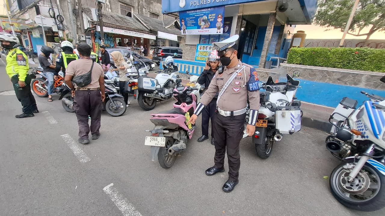 Tegas! Satlantas Polres Purwakarta Kembali Lakukan Penertiban Knalpot Tidak Sesuai Spesifikasi Teknis