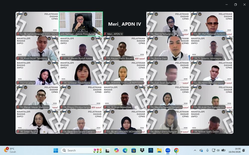 Sekda Sulsel Bekali CPNS di Pelatihan Dasar 2026, Tekankan Peningkatan Kompetensi dan Nilai ASN BerAKHLAK