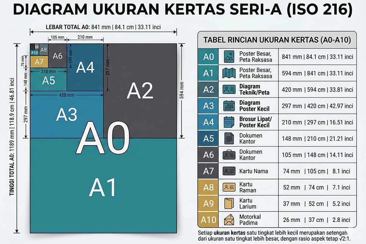 Ukuran Kertas HVS: Pengertian, Jenis, dan Perbedaannya dengan A4 & F4