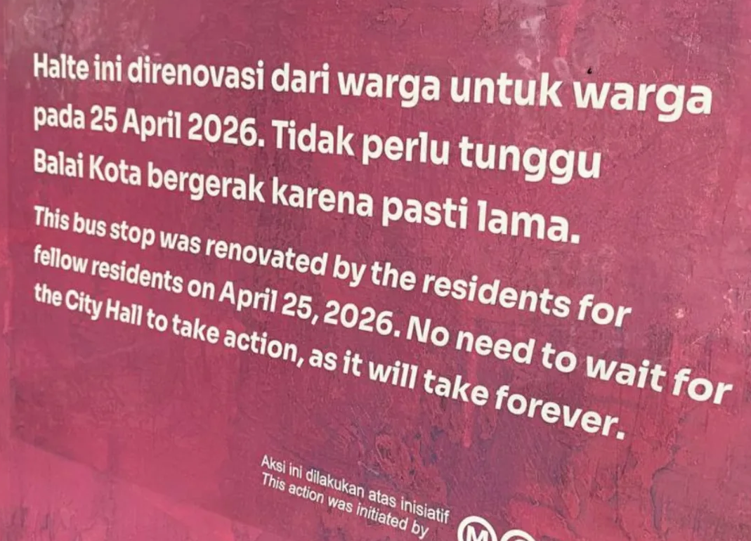Halte Kusam Disulap Warga, Aksi Transport for Malang Viral dan Sentil Pengelolaan Fasilitas Publik