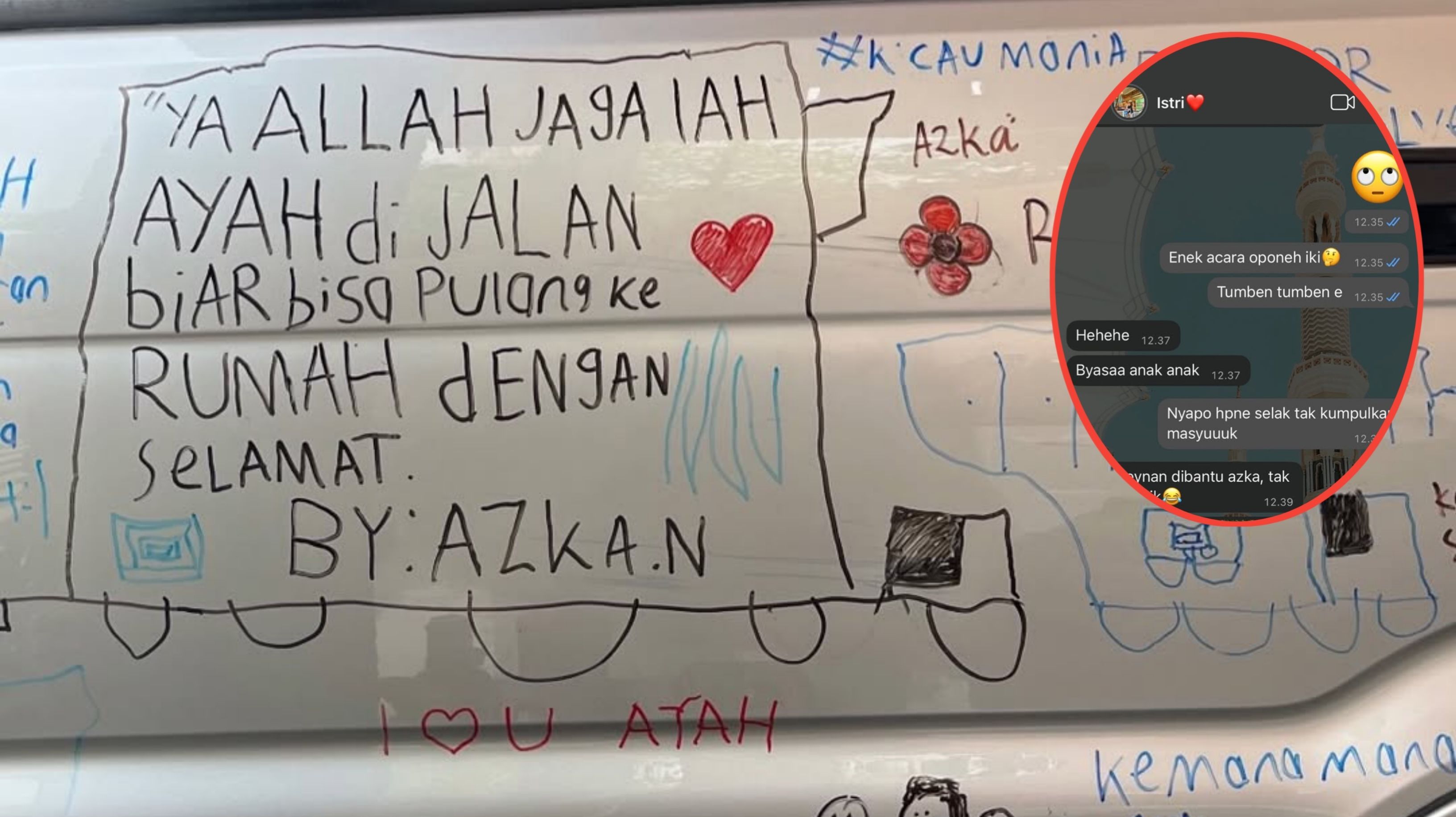 Aksi Mobil Dicoret-coret oleh Kedua Anak dan Sikap Ayah yang Santai Tuai Perhatian Warganet