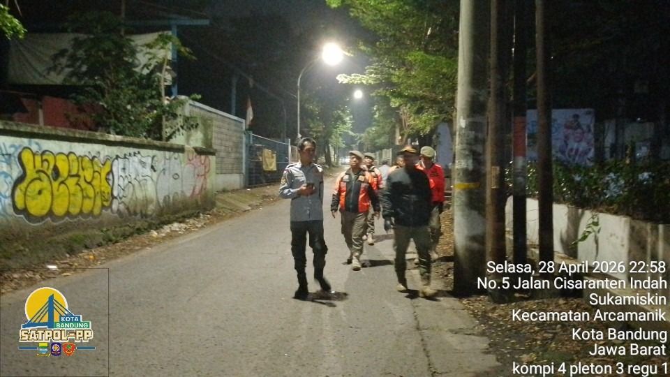 Satpol PP Bandung Sisir Sejumlah Titik Rawan Lewat Patroli Jawara Sakti