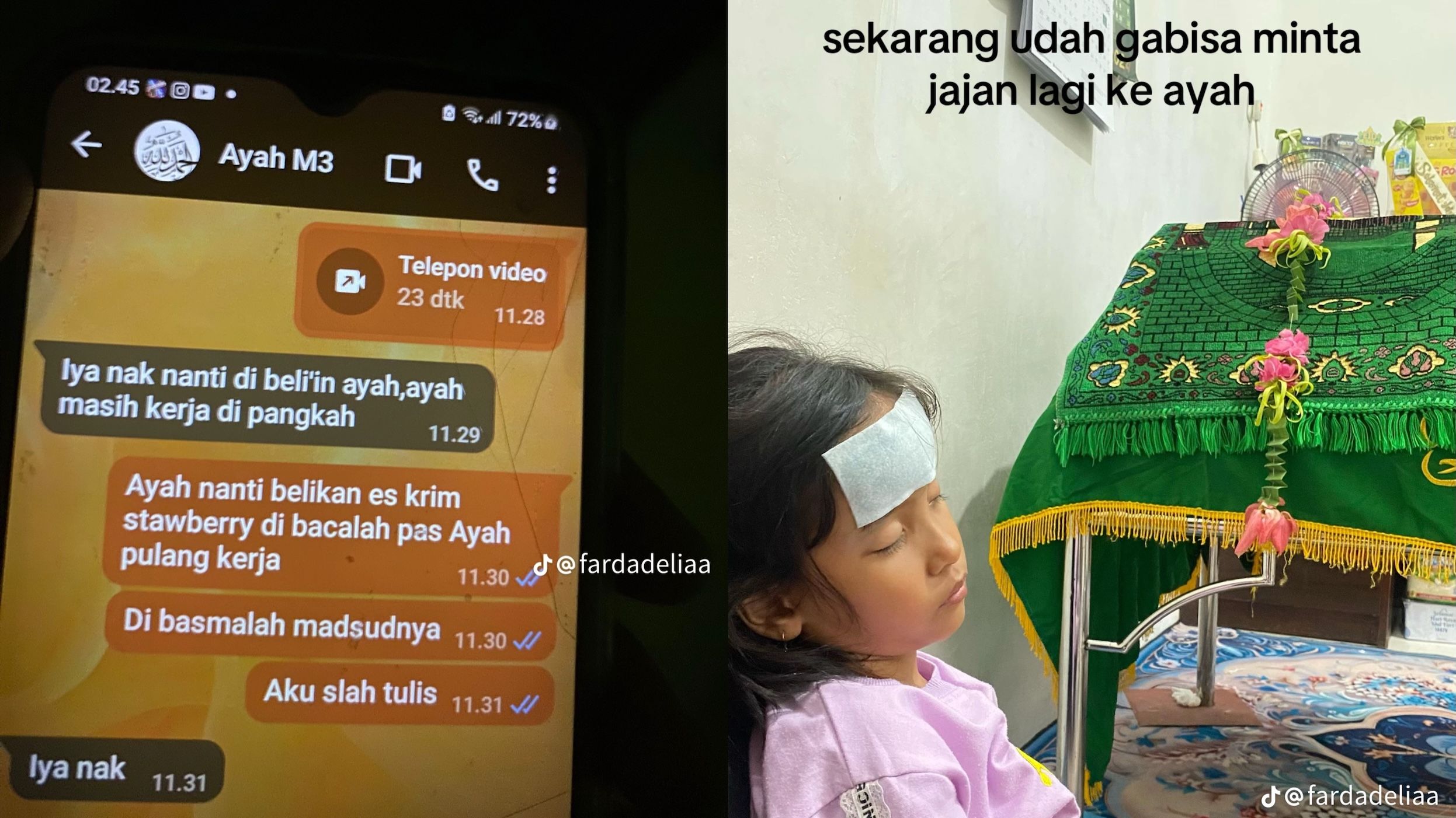 Haru! Cewek Ini Lihat Chat WhatsApp Adiknya yang Minta Es Krim ke Ayahnya Sebelum Meninggal Dunia