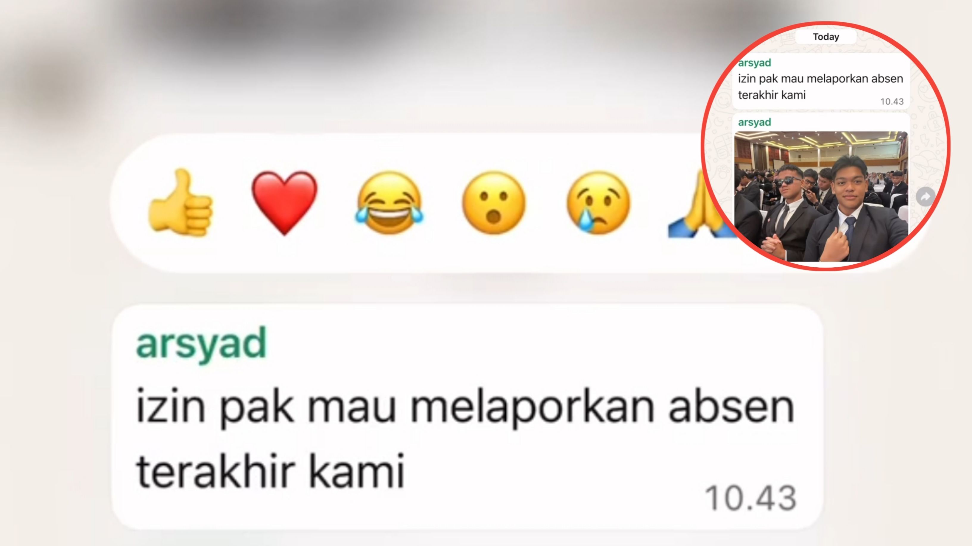 Momen Haru Siswa-siswi Lakukan Absen Terakhir kepada Guru saat Acara Wisuda Sekolah