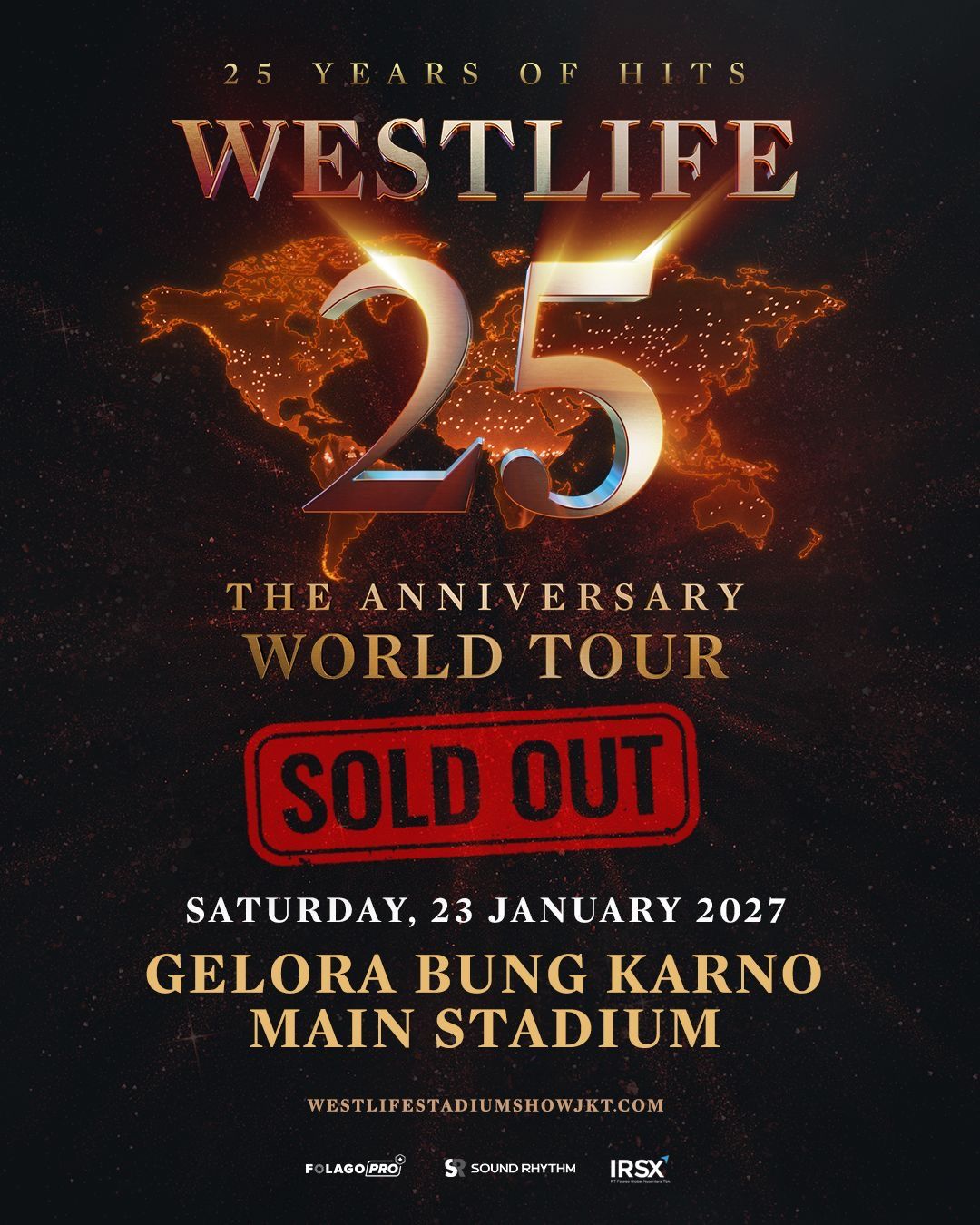 Tiket Konser Westlife di Jakarta 2027 Sold Out Kurang dari 12 Jam