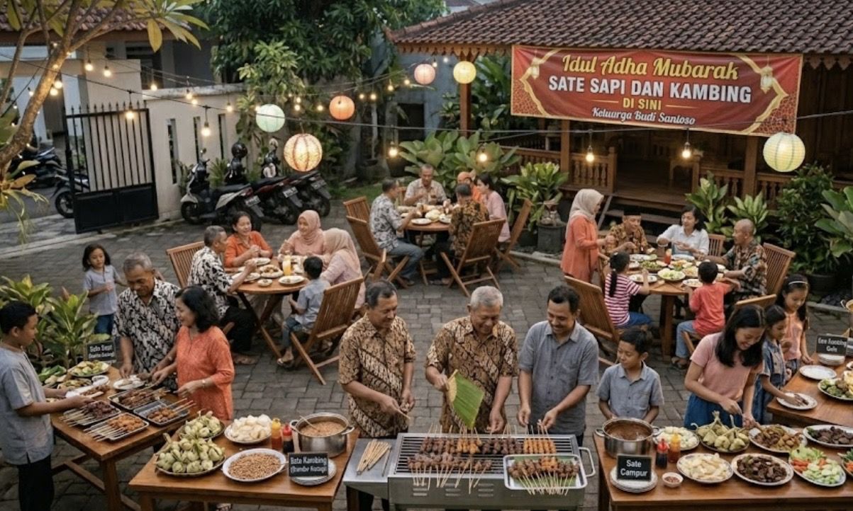 17 Ucapan Selamat Makan Sate Daging Kurban Dalam Bahasa Inggris yang Bikin Momen Mukbang Lebaran Makin Seru