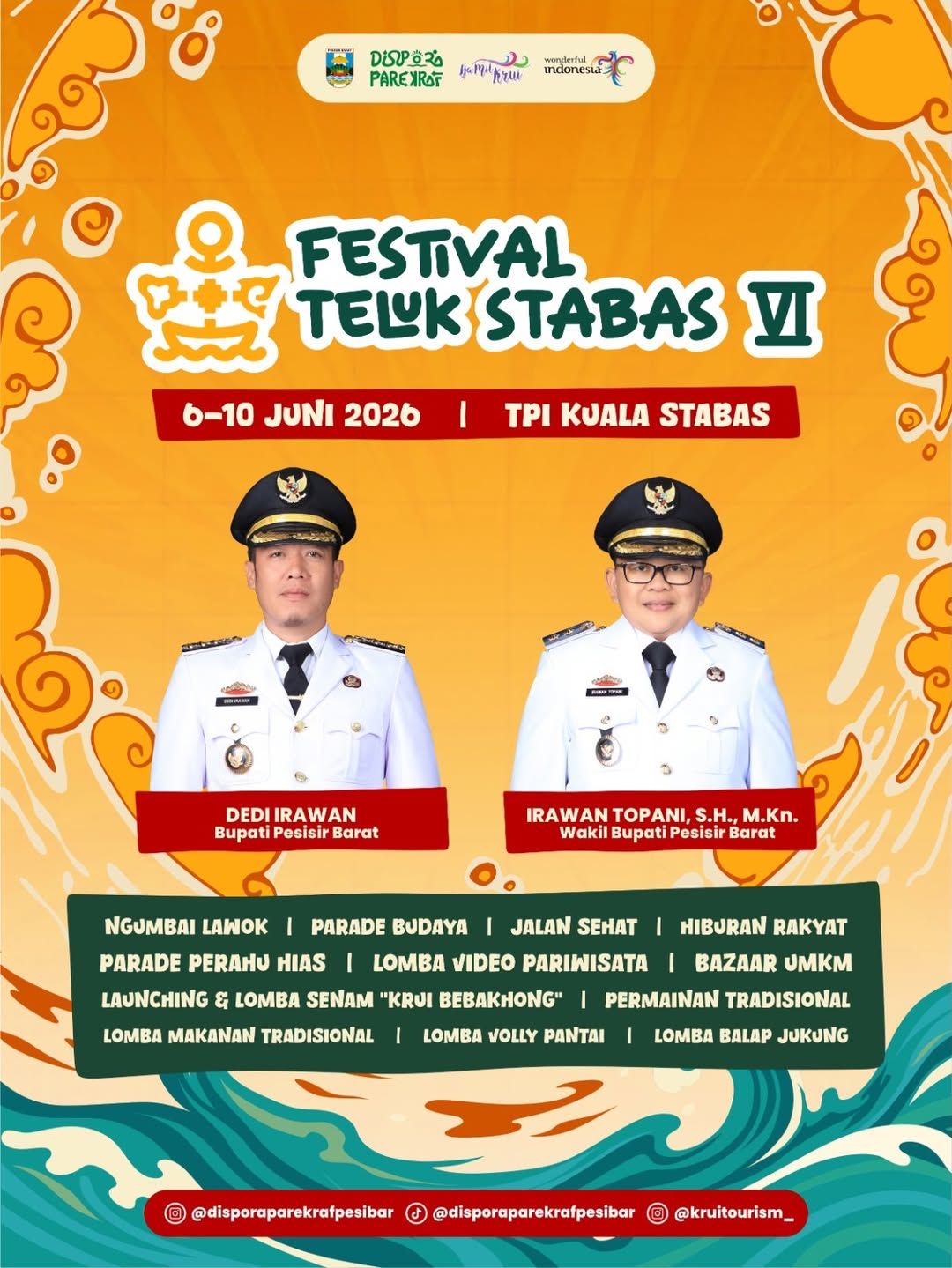 Ada Festival Teluk Stabas 2026, 6-10 Juni di Pesisir Barat! Cek Rangkaian Kegiatannya