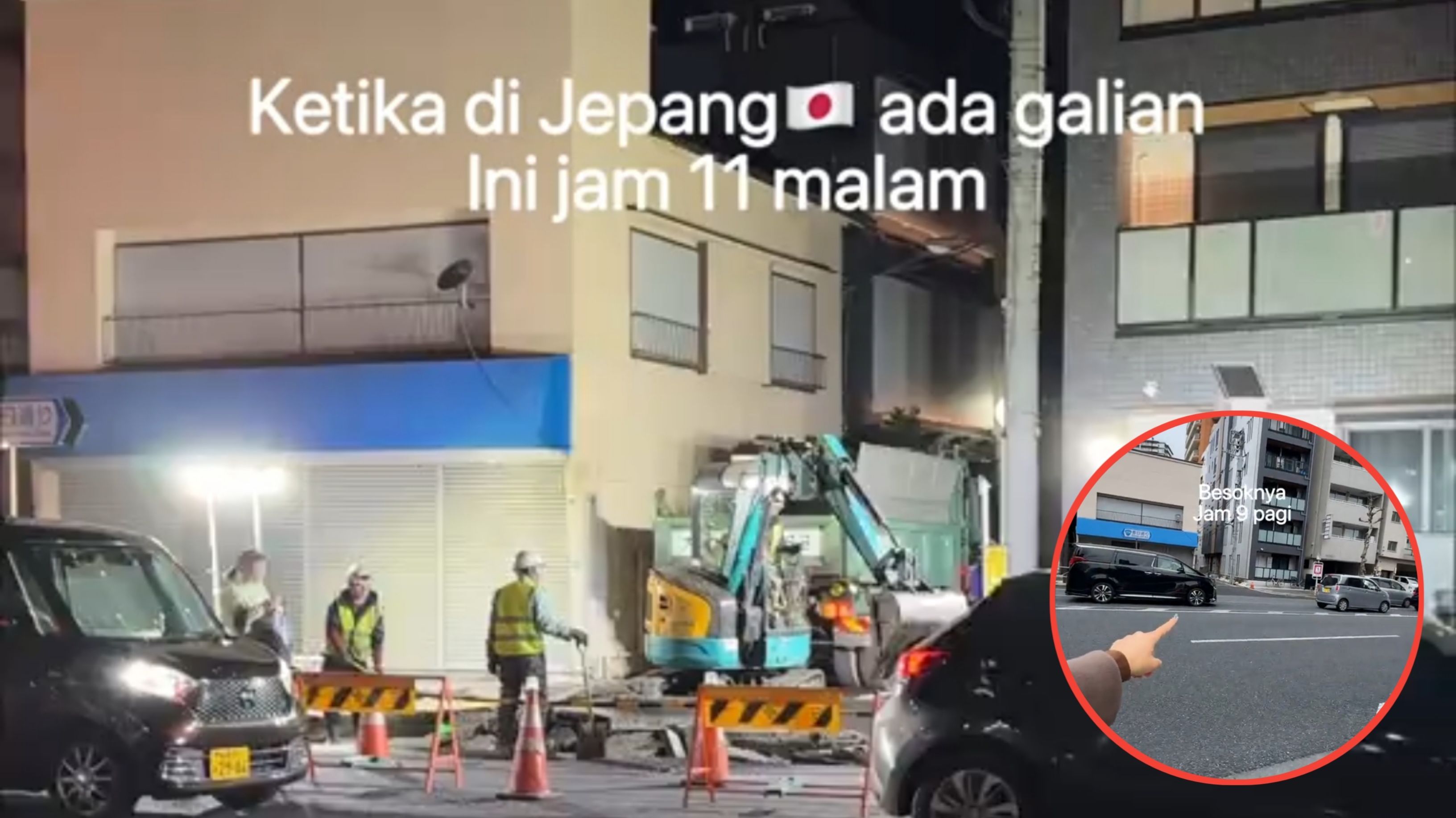 Perempuan Ini Bagikan Potret Kagum Melihat Galian di Jepang Rampung Hanya dalam 10 Jam
