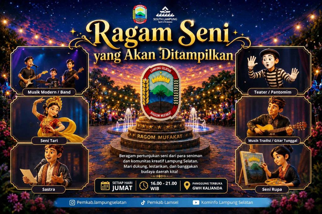 Ada Pentas Seni Budaya Helau di Lampung Selatan, Digelar Setiap Hari Jumat