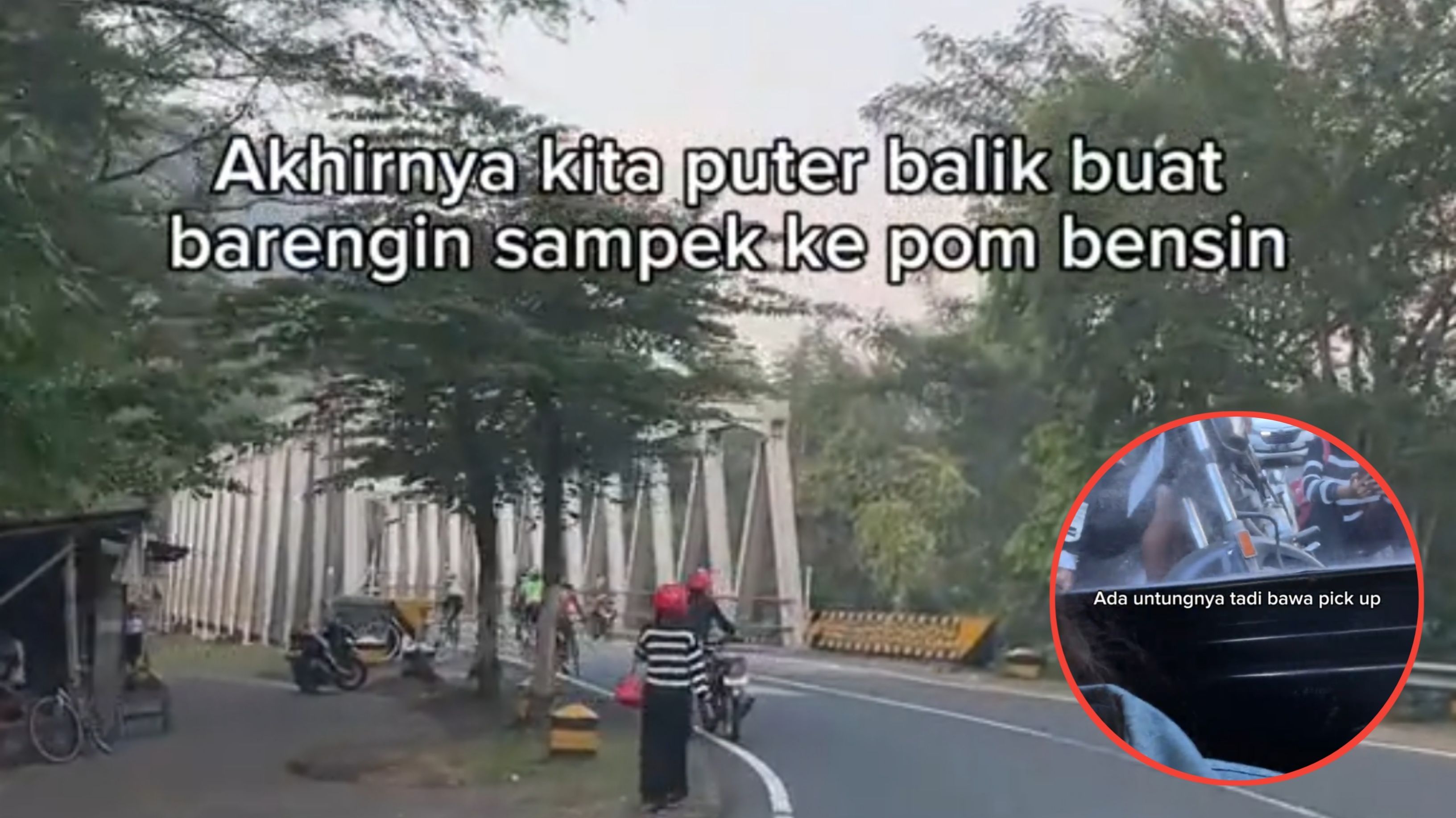 Pengendara Pikap Ini Putar Balik Demi Bantu Pemotor Mogok di Tengah Jalan Sepi, Tuai Pujian Warganet